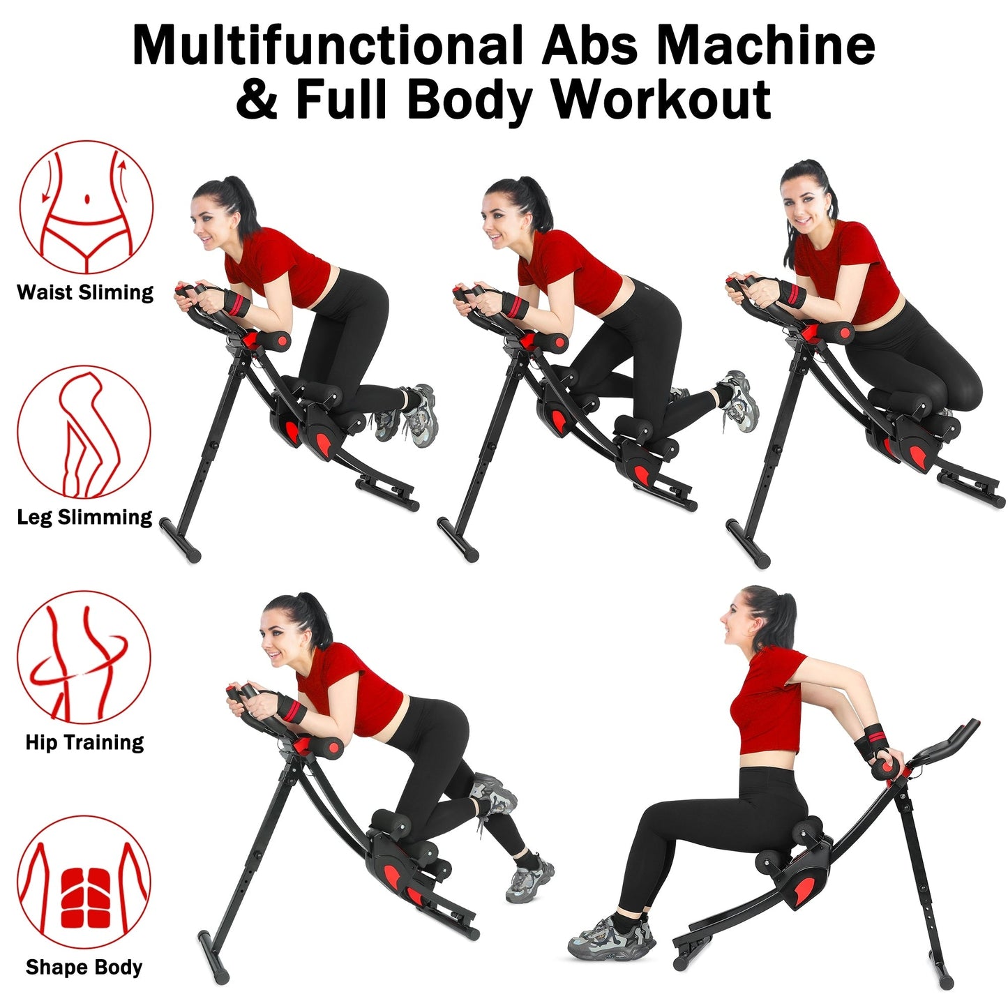 Appareil d'entraînement abdominal pliable, entraîneur de muscles abdominaux, pour salle de sport à domicile, remise en forme.