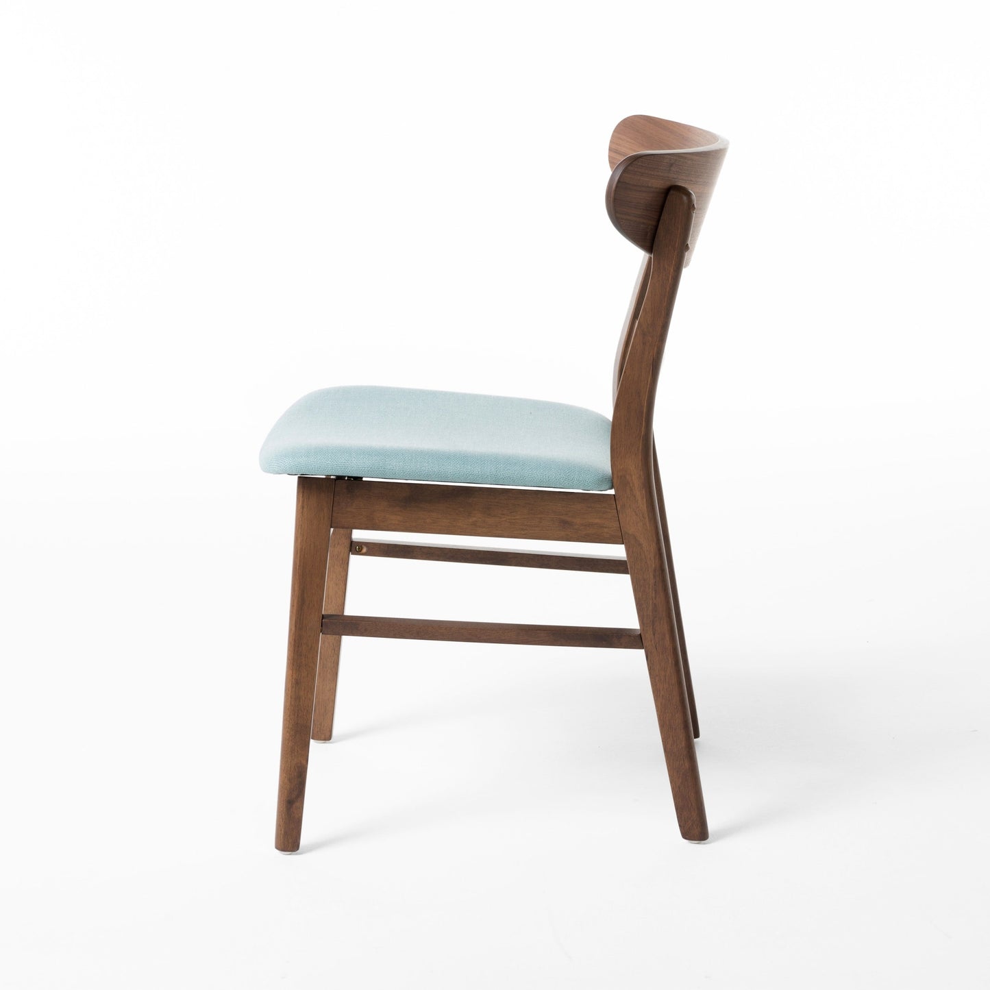 Chaise de salle à manger Abrielle en bois d'acacia rembourré, style moderne du milieu du siècle, par Christopher Knight Home (lot de 2)
