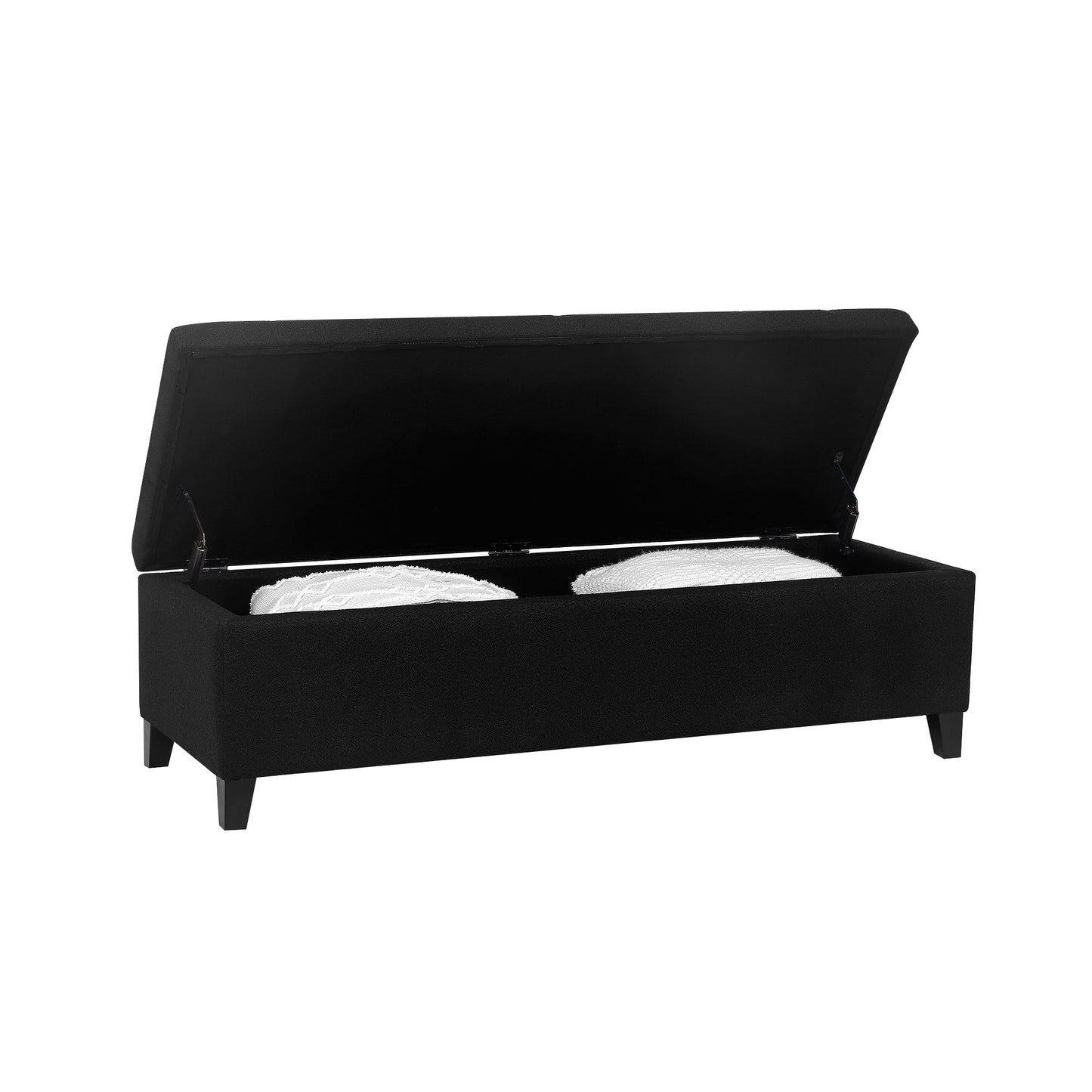 Tabouret coffre à rangement Adeco 50 en simili cuir