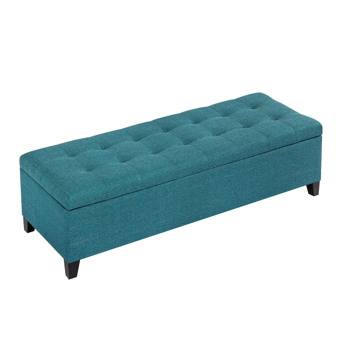 Tabouret coffre à rangement Adeco 50 en simili cuir