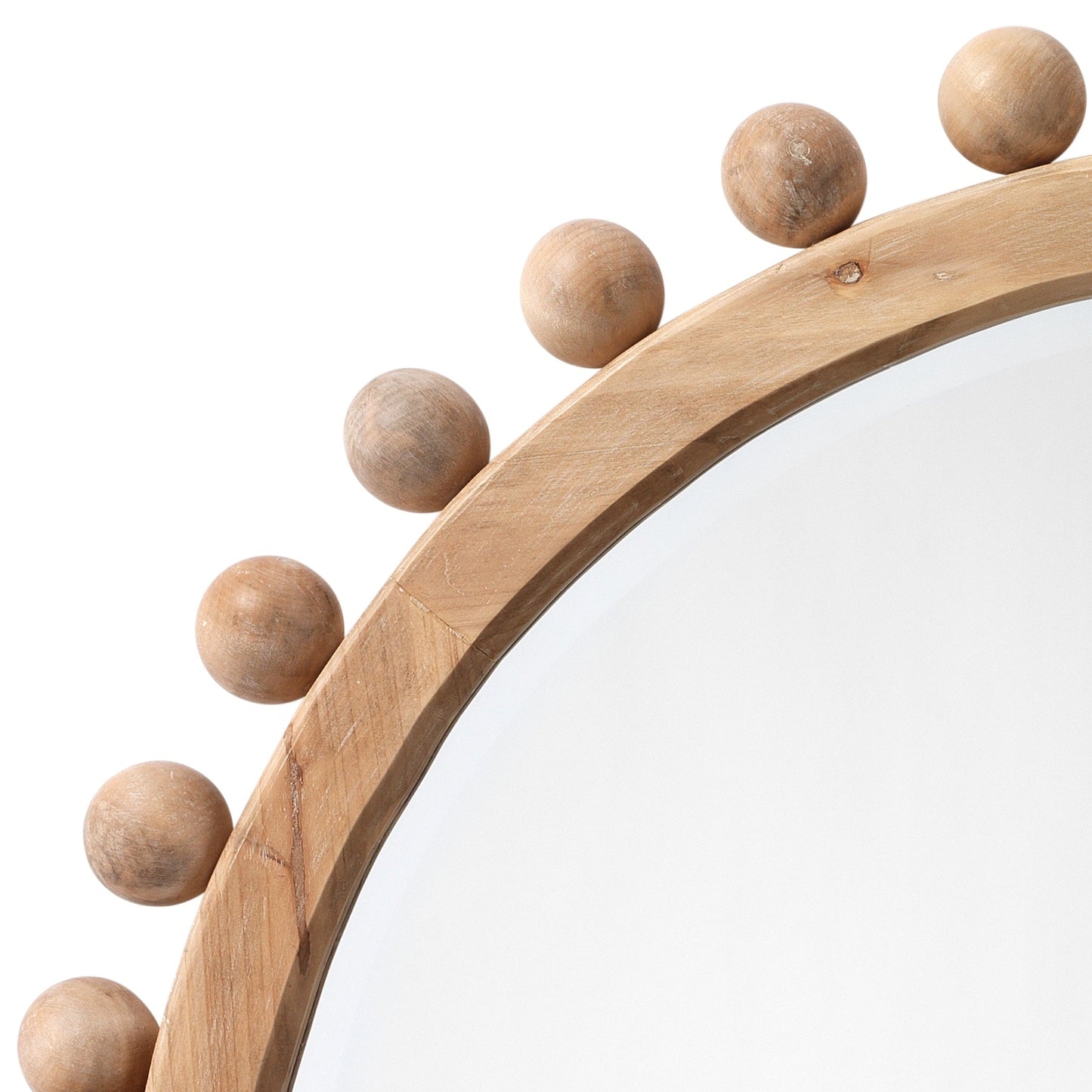Alden Décor Miroir rond en bois Orion, naturel