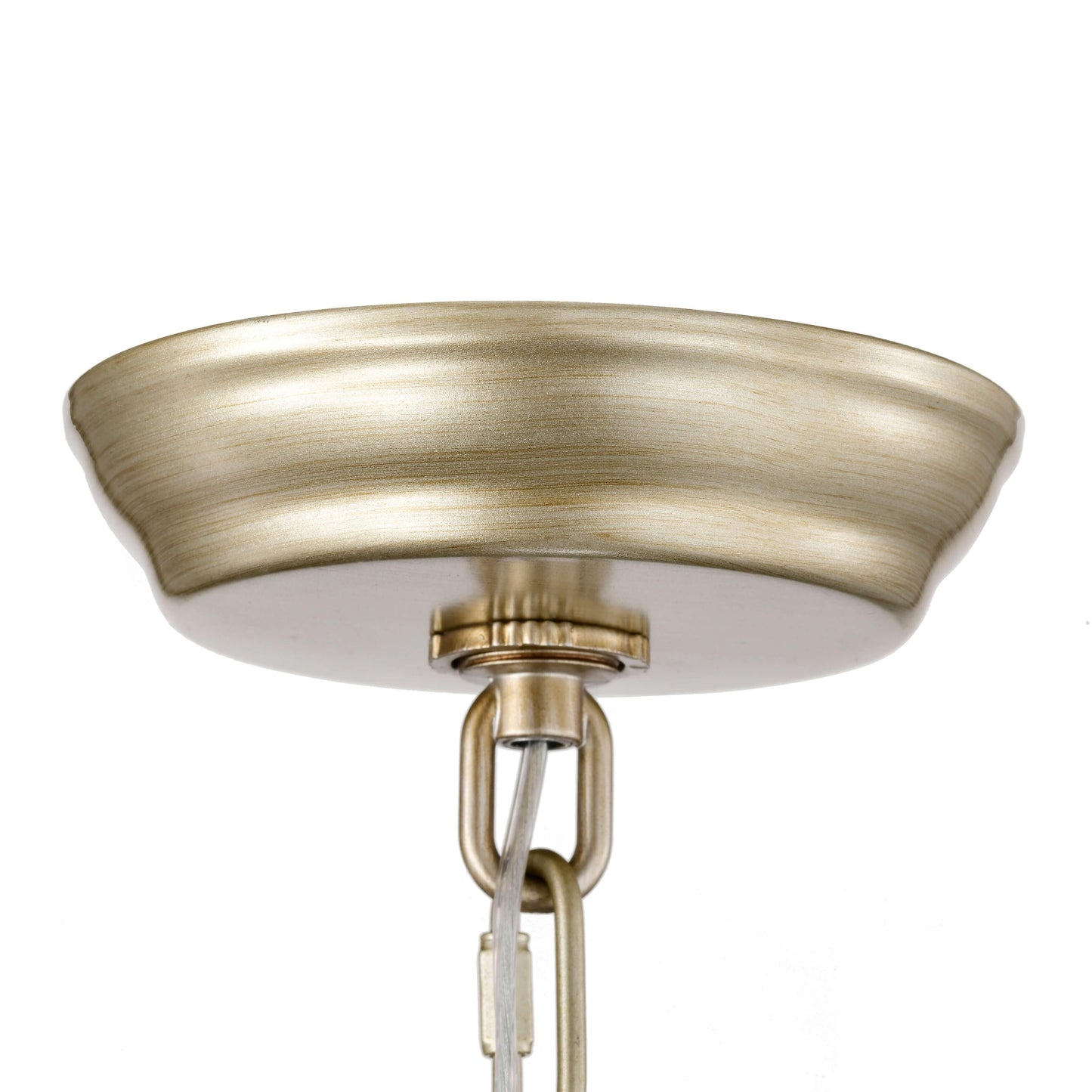 Suspension Anita avec abat-jour tambour et prismes en verre transparent