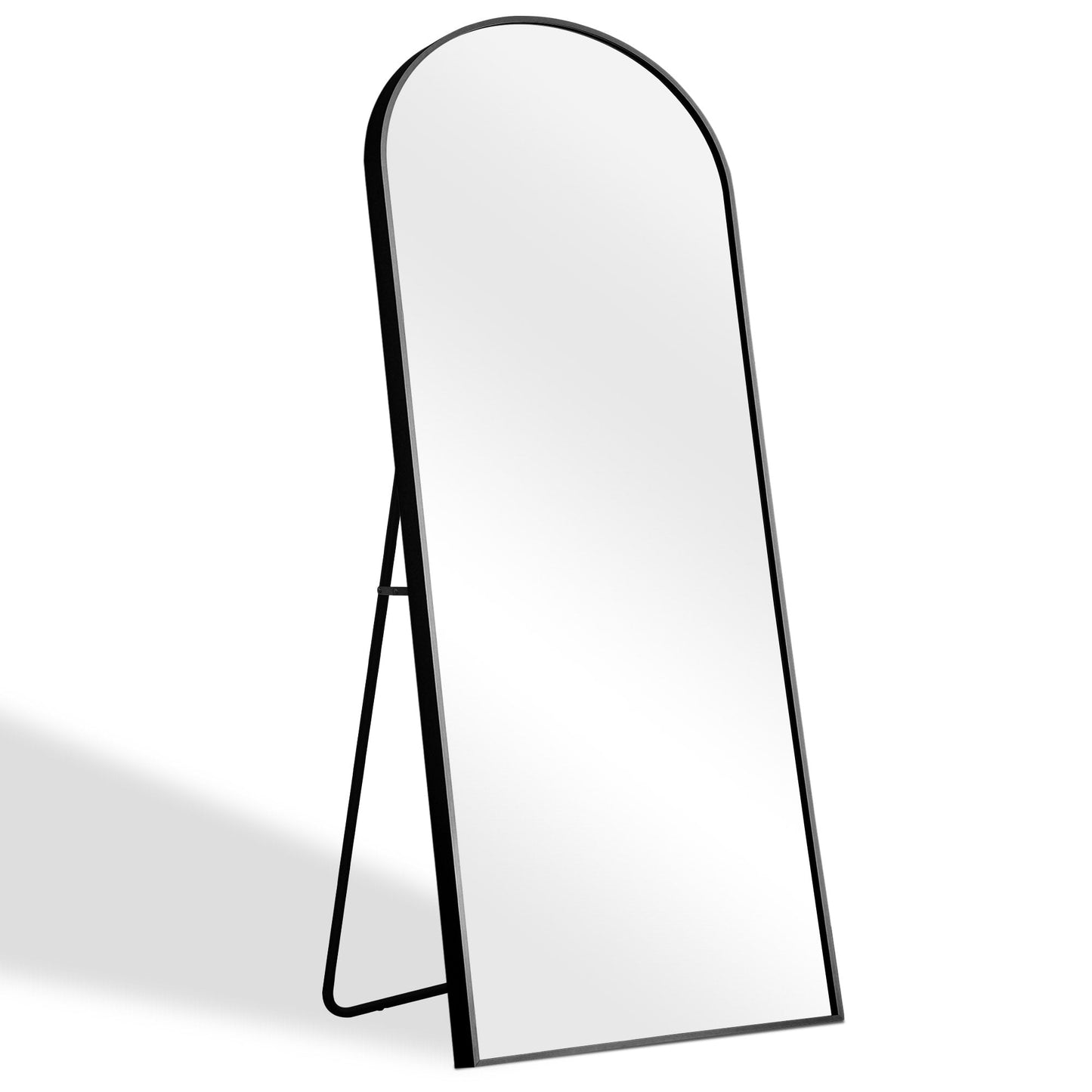 Grand miroir moderne à encadrement incurvé