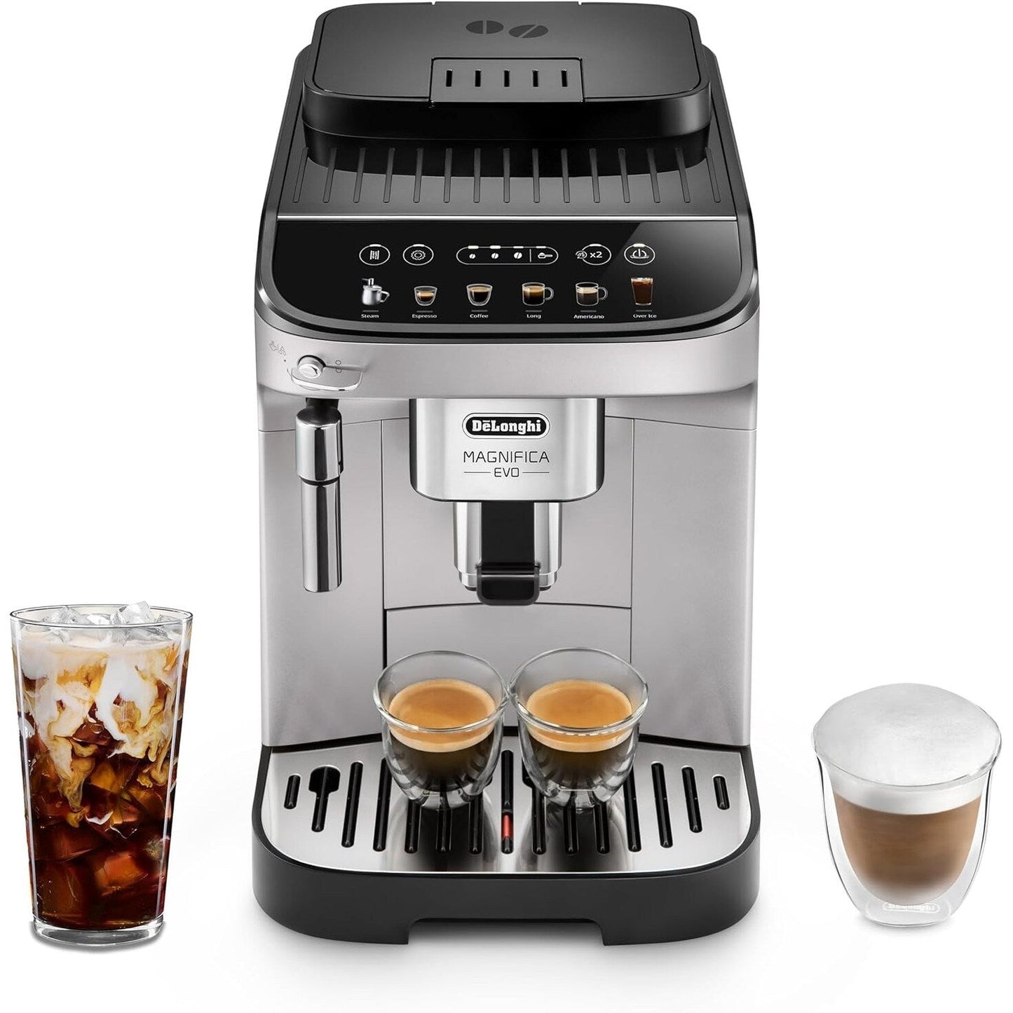 Machine à expresso automatique avec mousseur manuel, broyeur intégré, ECAM29043SB