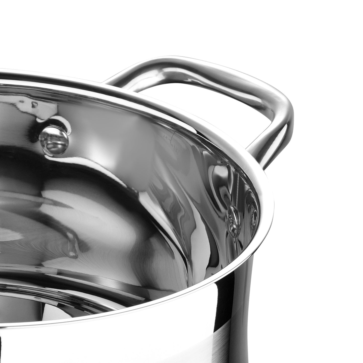 Ensemble de 12 pièces en acier inoxydable Bergner, compatible avec le lave-vaisselle et l'induction.