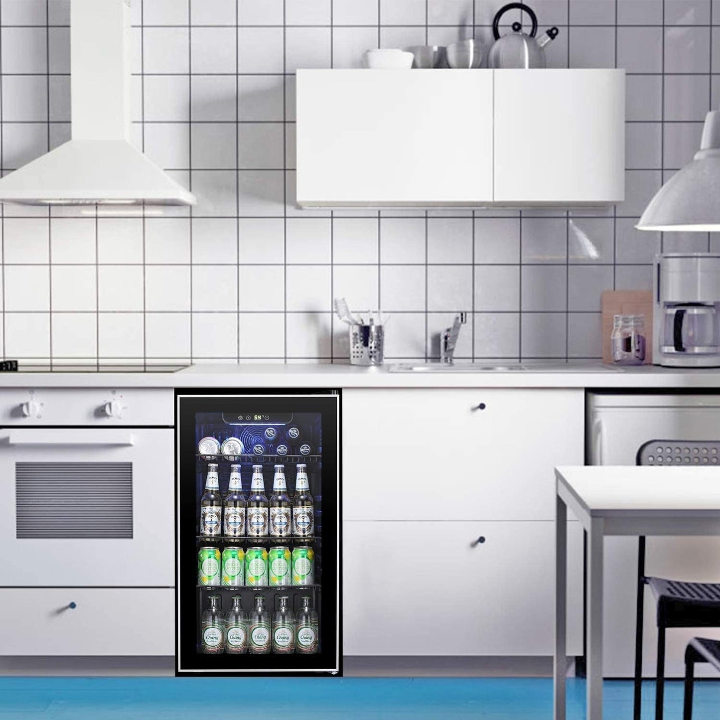 Réfrigérateur à boissons - Mini réfrigérateur à porte vitrée pour 120 canettes