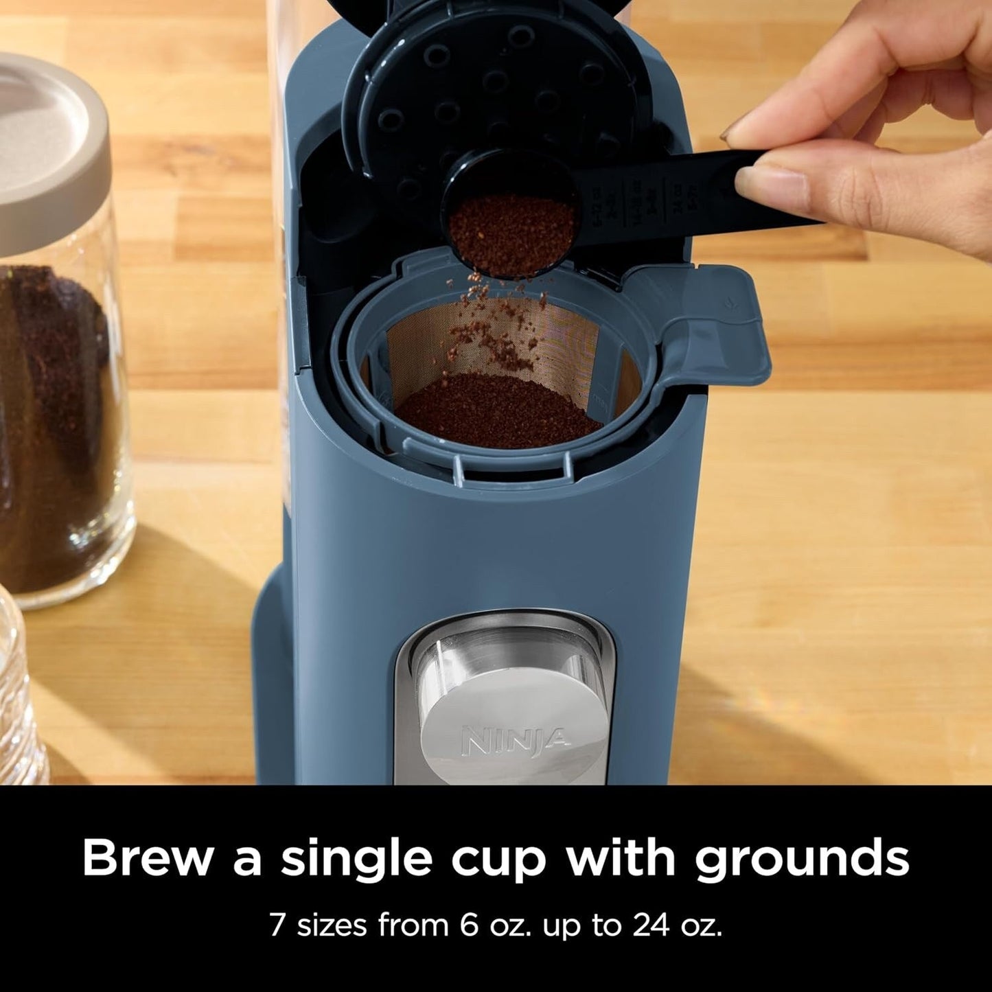Machine à café individuelle Blue, compatible K-Cup, réservoir de 56 oz, tailles de préparation de 6 à 24 oz, compacte
