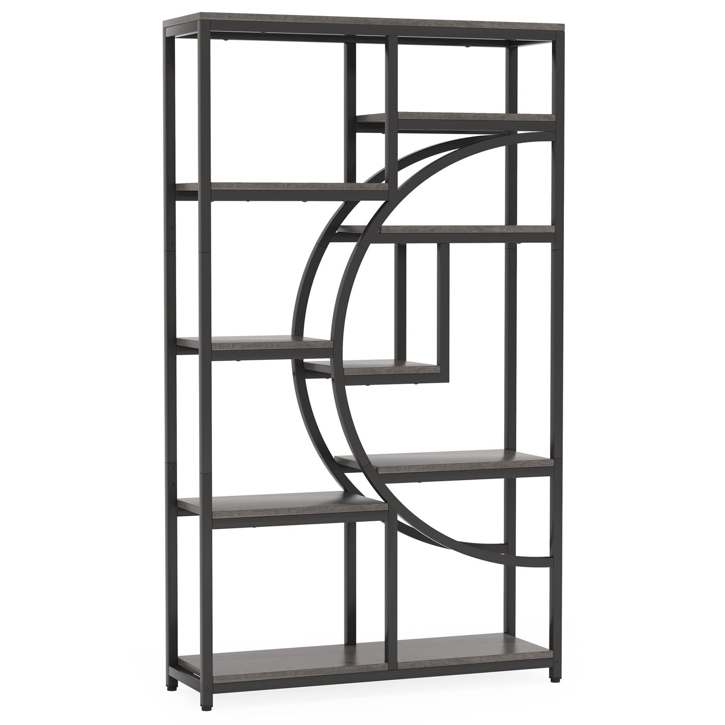 Étagère à livres 5 niveaux, style industriel, pour chambre à coucher, salon, bureau à domicile