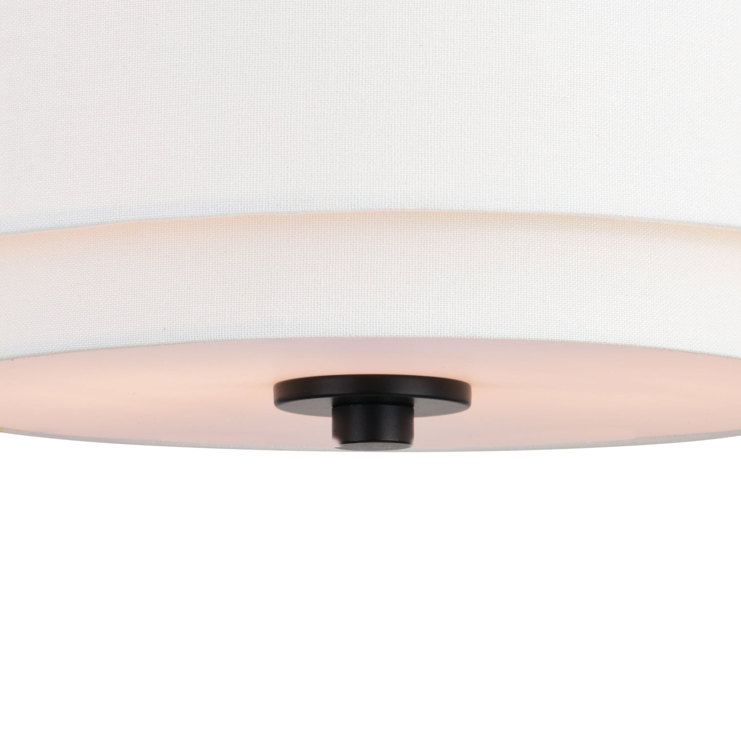 Luminaire de plafond à abat-jour en lin blanc, style moderne du milieu du siècle, de Burnaby