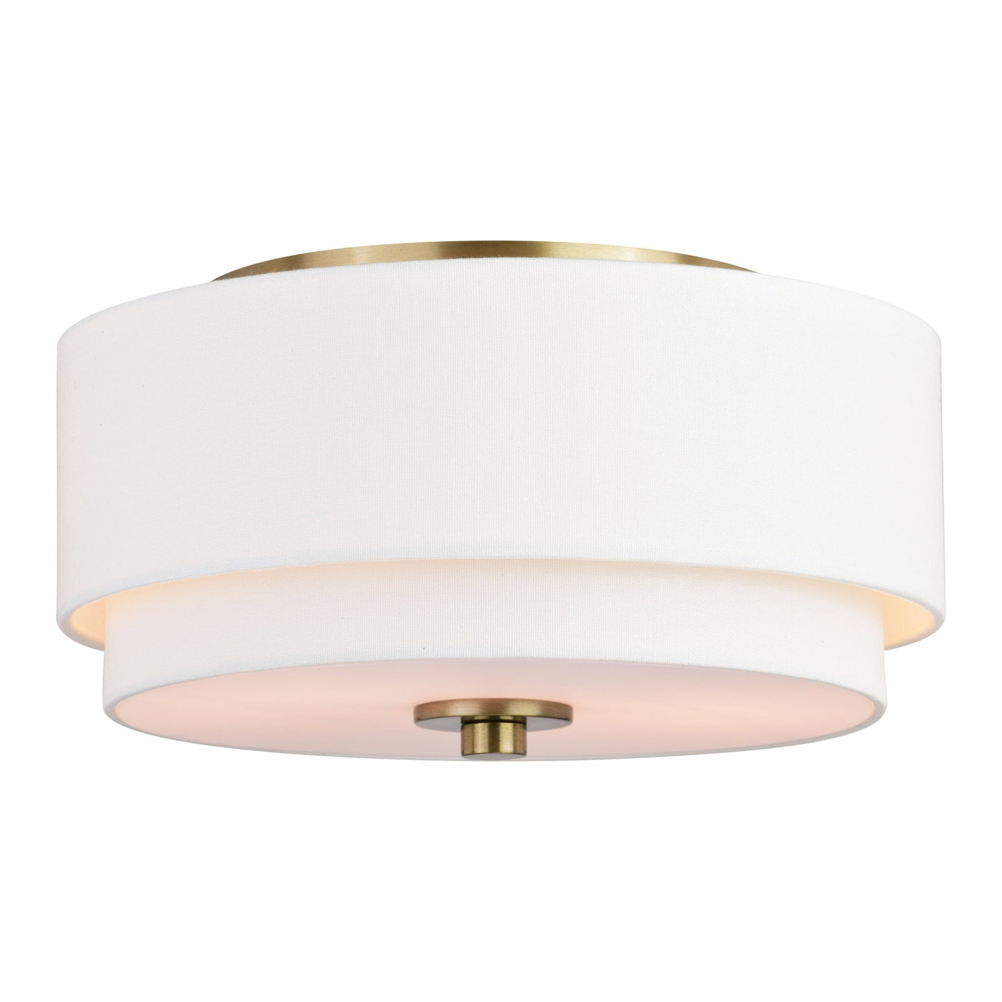 Luminaire de plafond à abat-jour en lin blanc, style moderne du milieu du siècle, de Burnaby