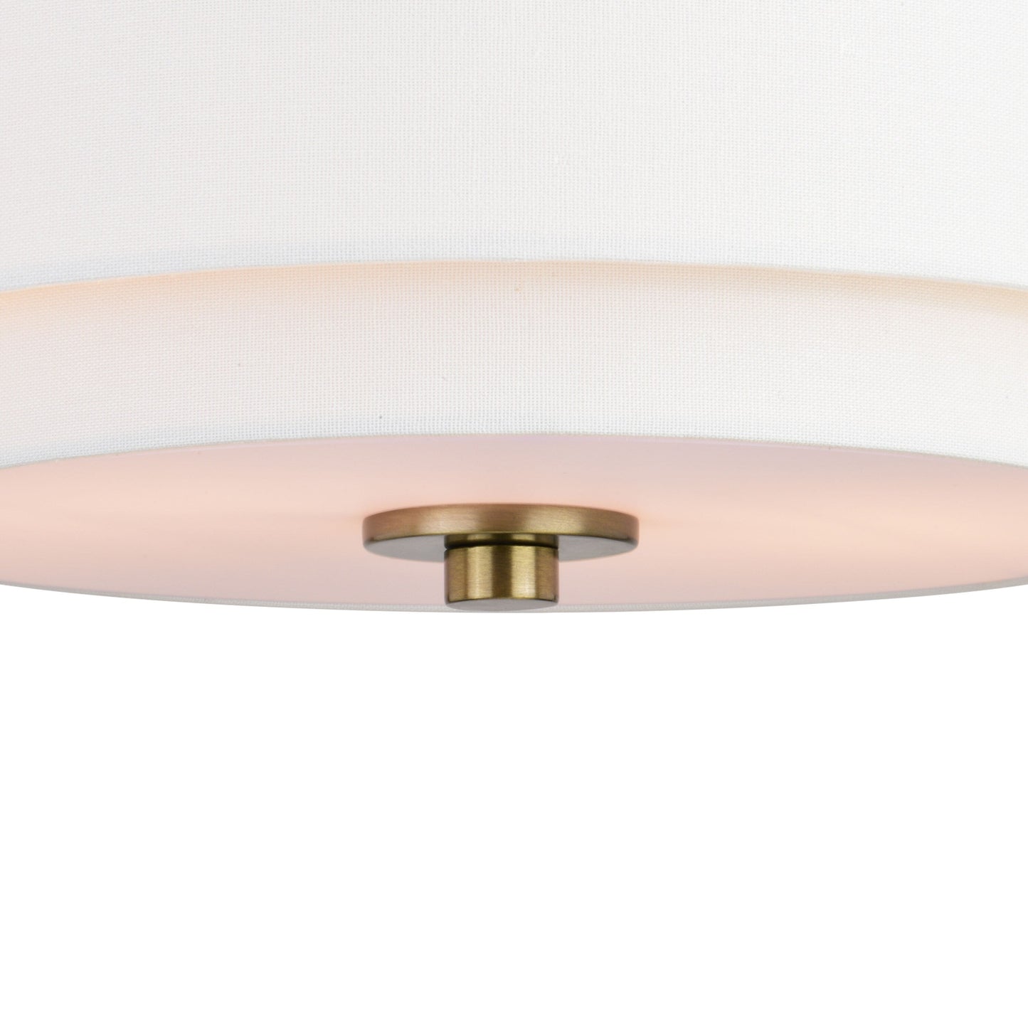 Luminaire de plafond à abat-jour en lin blanc, style moderne du milieu du siècle, de Burnaby
