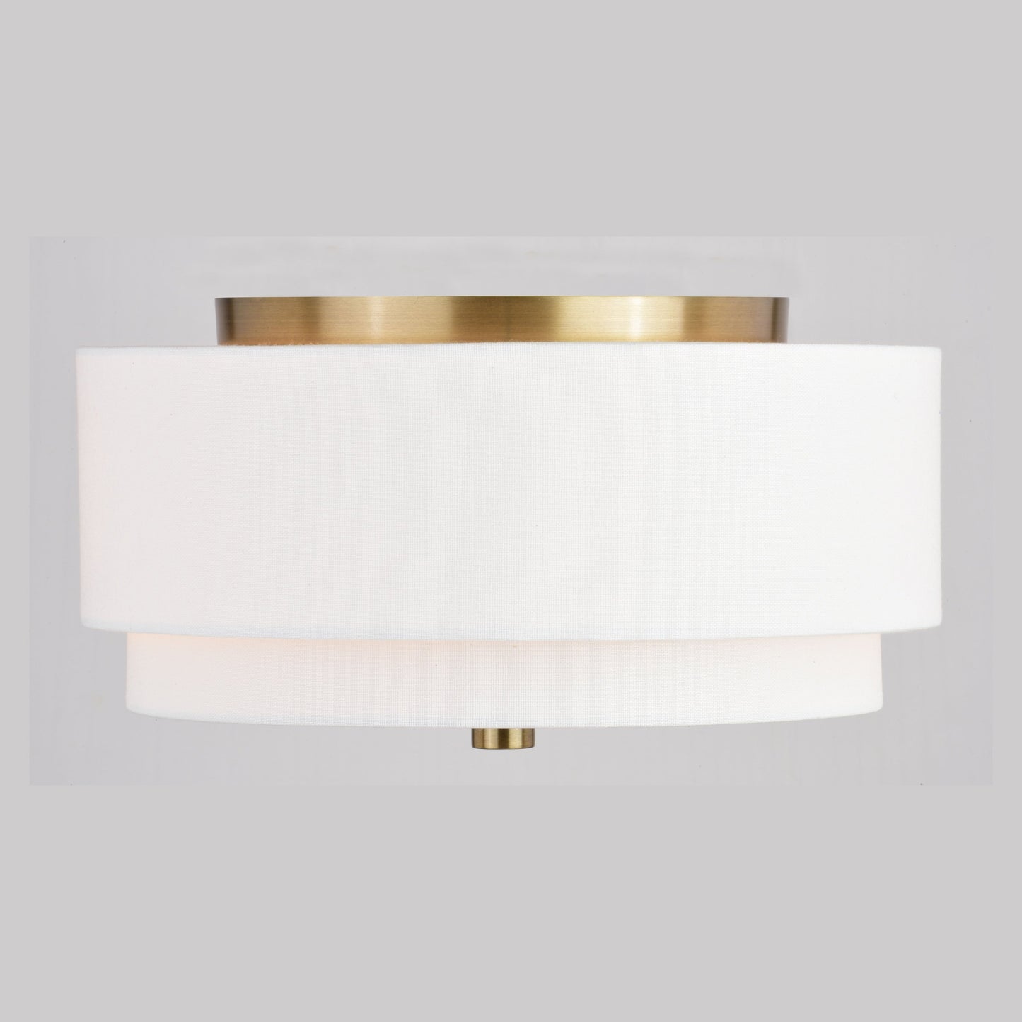 Luminaire de plafond à abat-jour en lin blanc, style moderne du milieu du siècle, de Burnaby