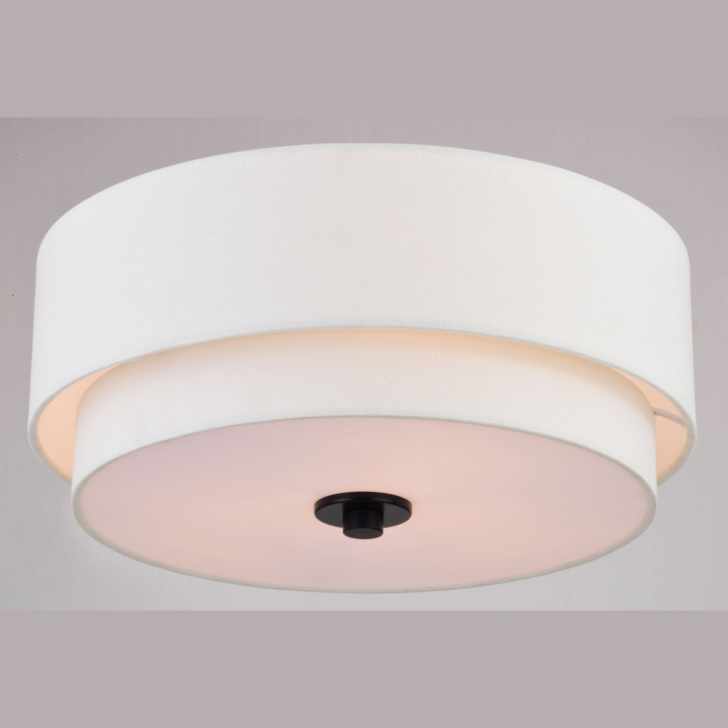 Luminaire de plafond à abat-jour en lin blanc, style moderne du milieu du siècle, de Burnaby