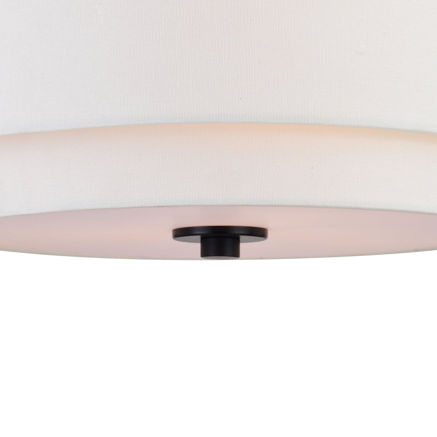 Luminaire de plafond à abat-jour en lin blanc, style moderne du milieu du siècle, de Burnaby