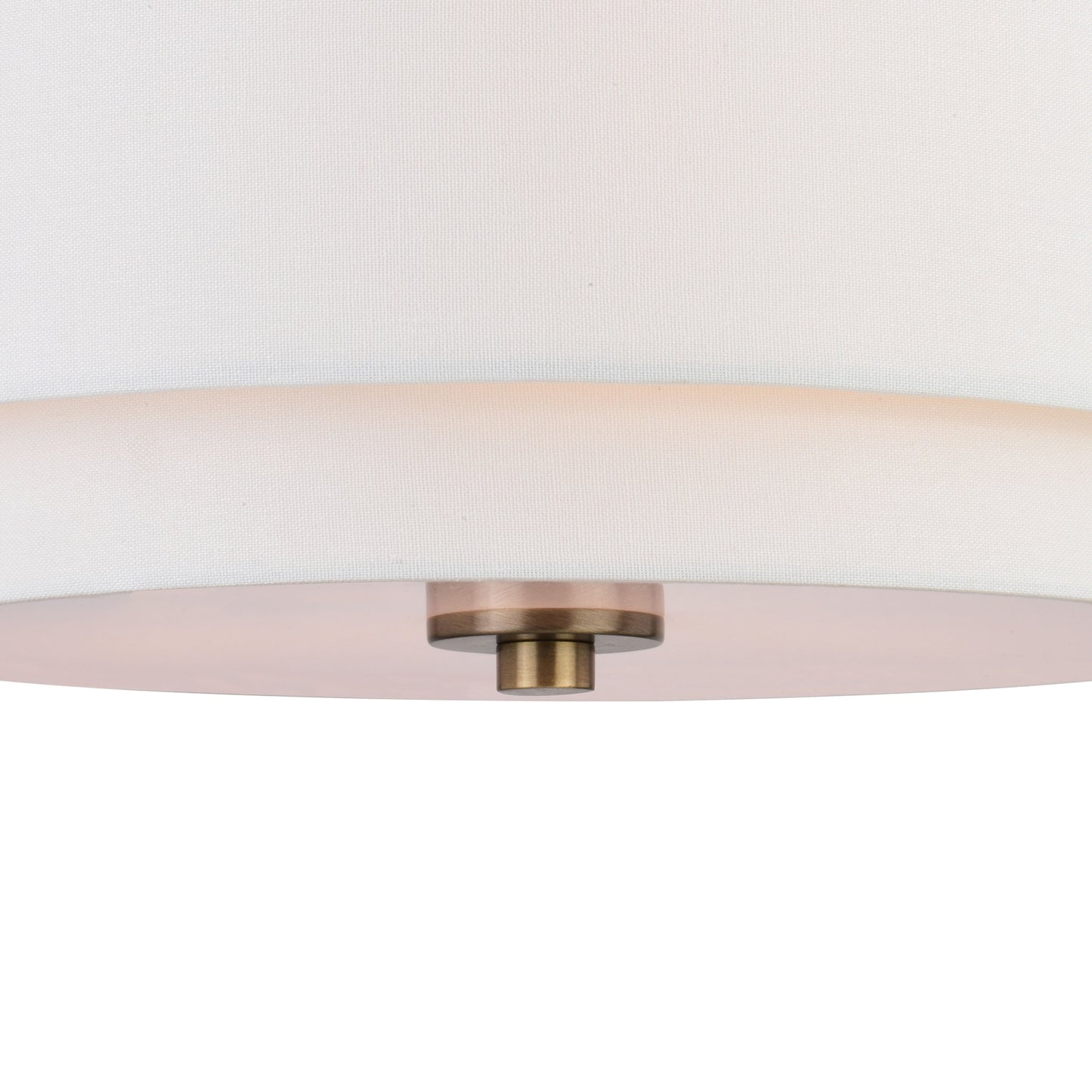 Luminaire de plafond à abat-jour en lin blanc, style moderne du milieu du siècle, de Burnaby