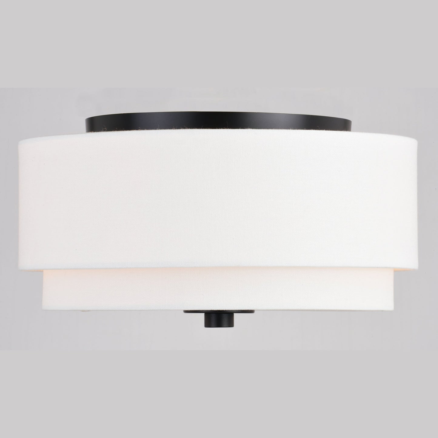 Luminaire de plafond à abat-jour en lin blanc, style moderne du milieu du siècle, de Burnaby
