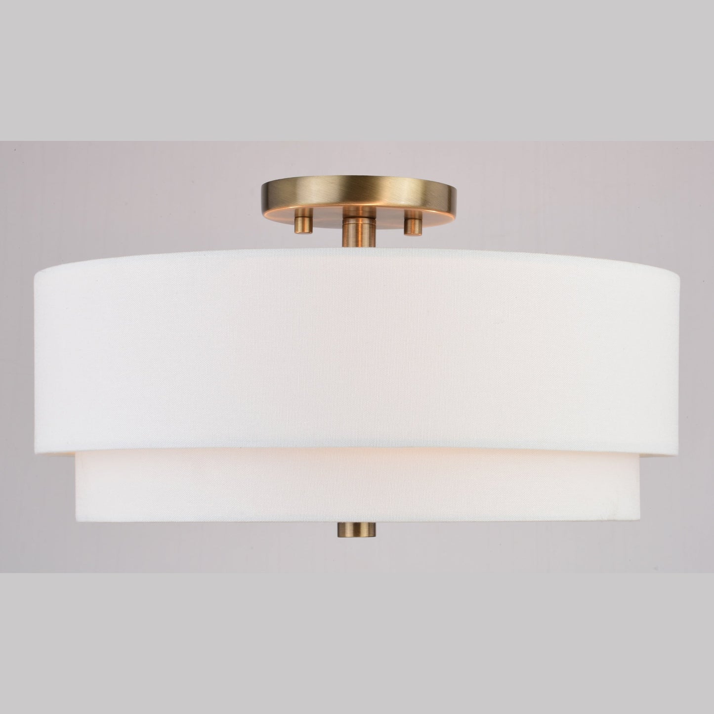 Luminaire de plafond à abat-jour en lin blanc, style moderne du milieu du siècle, de Burnaby