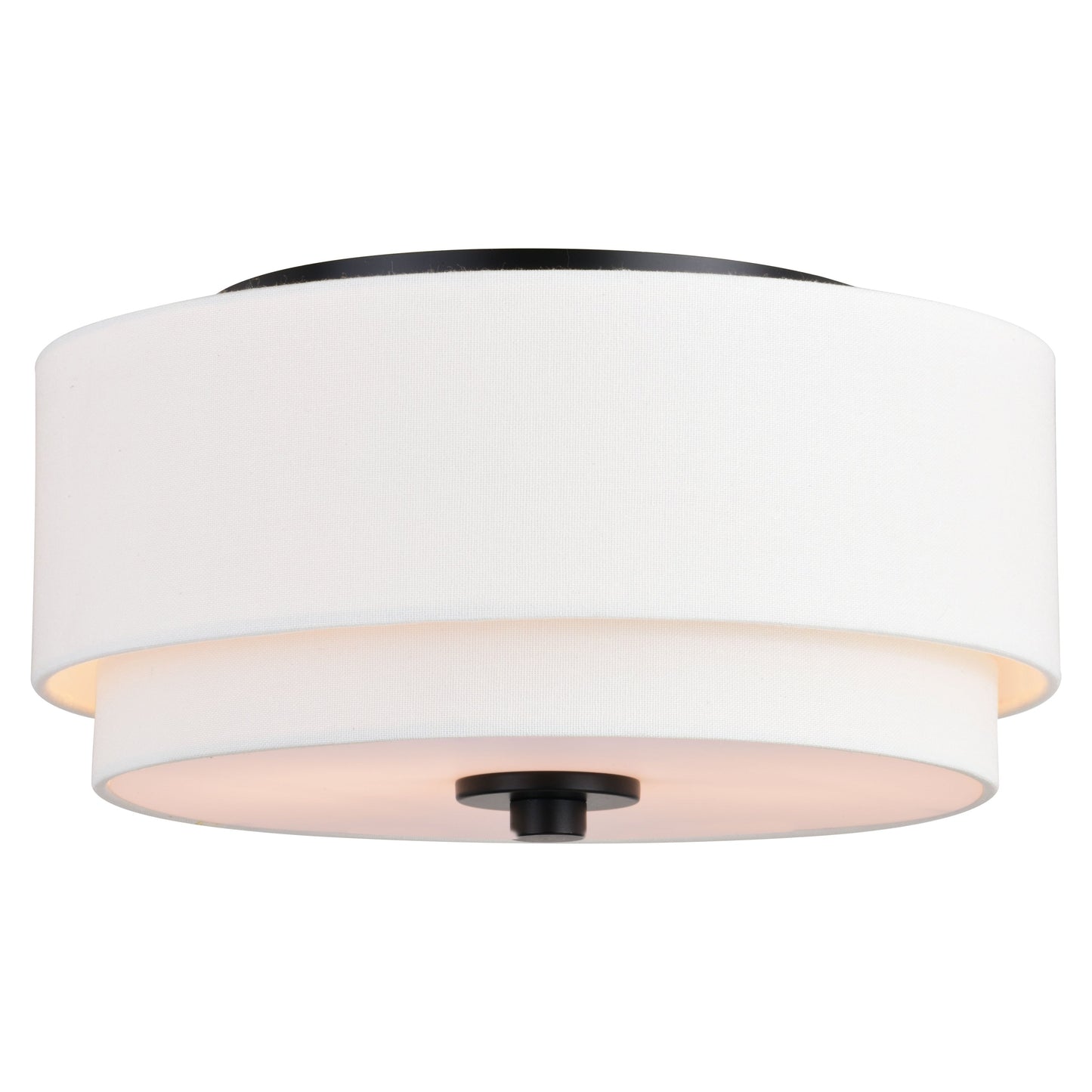 Luminaire de plafond à abat-jour en lin blanc, style moderne du milieu du siècle, de Burnaby