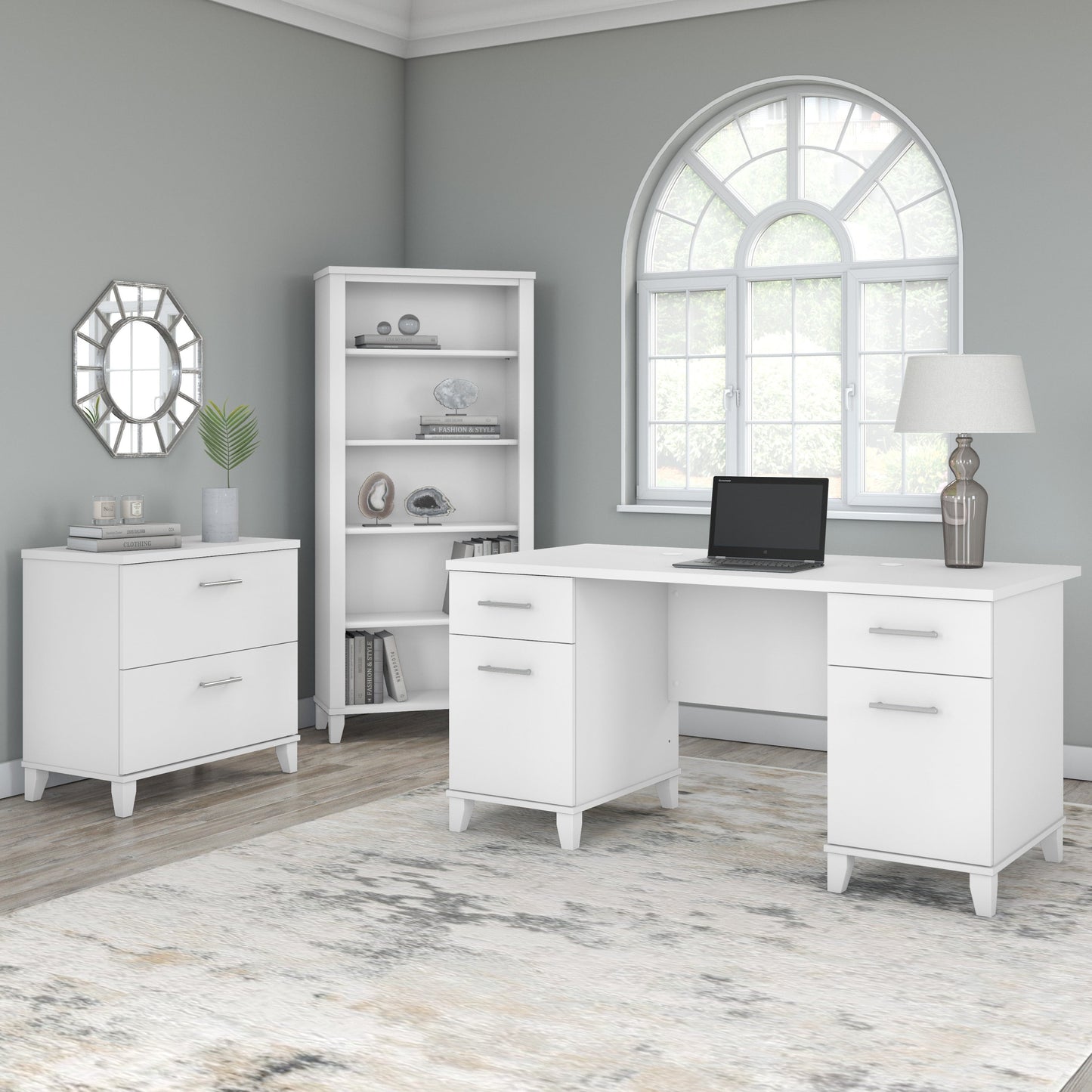 Étagère à livres Bush Furniture Somerset, 5 niveaux, avec étagères réglables