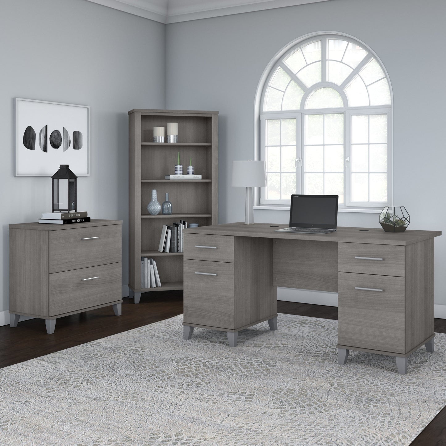 Étagère à livres Bush Furniture Somerset, 5 niveaux, avec étagères réglables