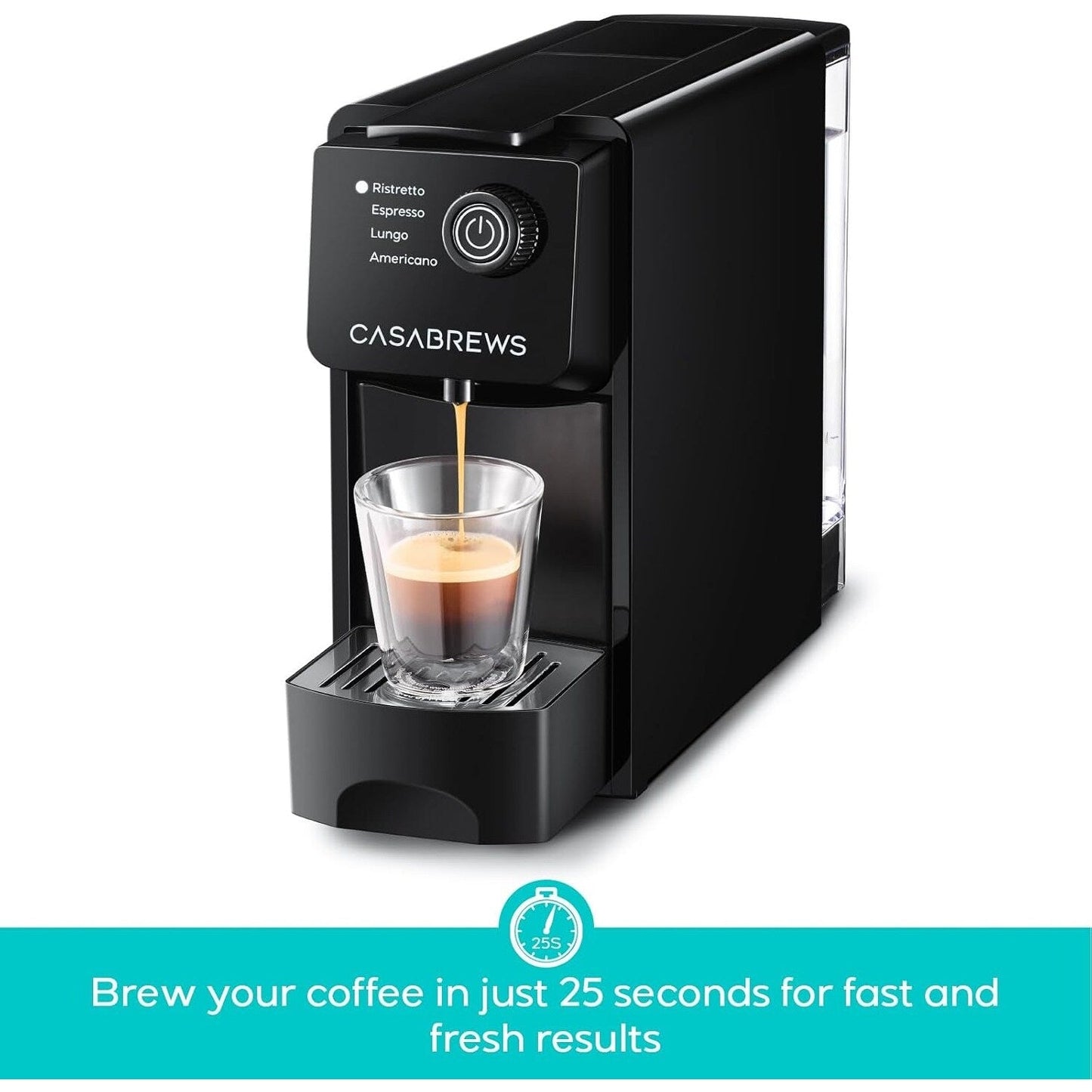 Machine à expresso CASABREWS CM7036E 20 Bar pour capsules Nespresso Original