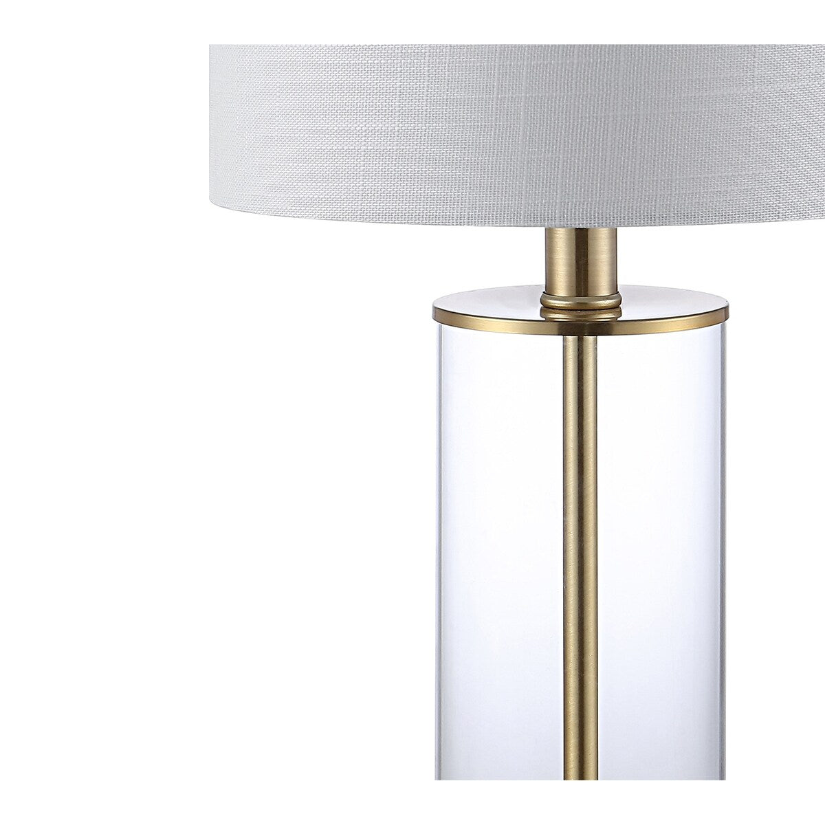Lampe de table LED Cabell 21 en verre, moderne et contemporaine, avec port de charge USB, bronze vieilli (lot de 2) par JONATHAN Y
