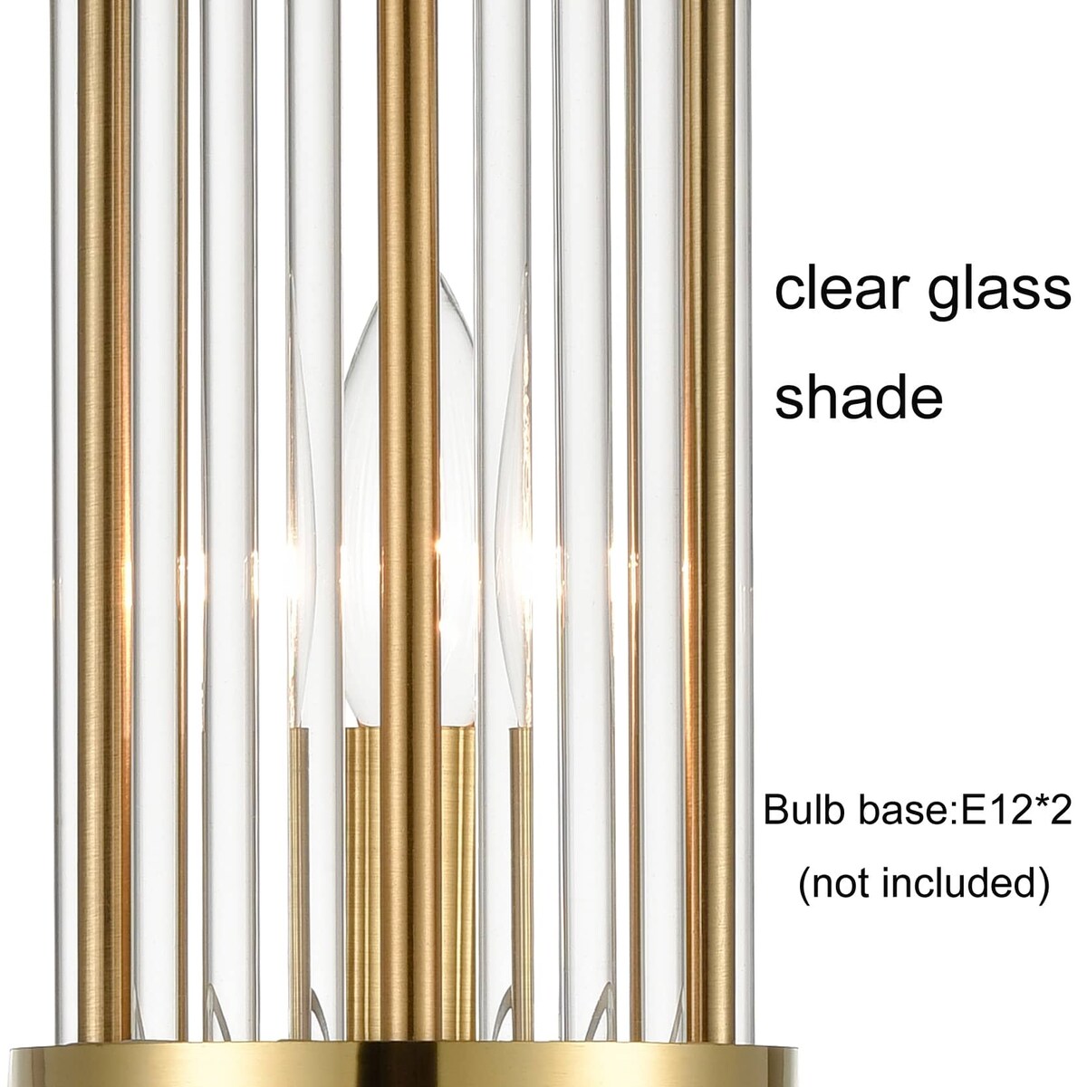 Applique murale moderne en métal Cabrera avec de magnifiques tiges en verre cristal transparent pour salle de bain, lot de 2