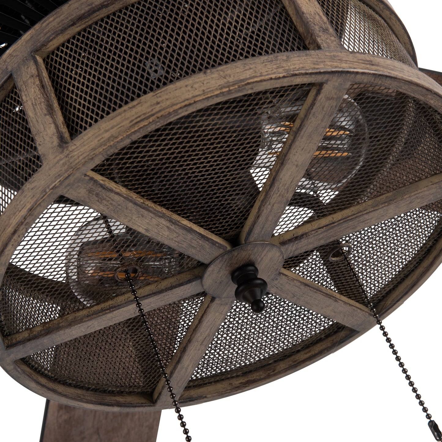 Ventilateur de plafond LED 52 pouces Carbon Loft en métal brossé, style farmhouse