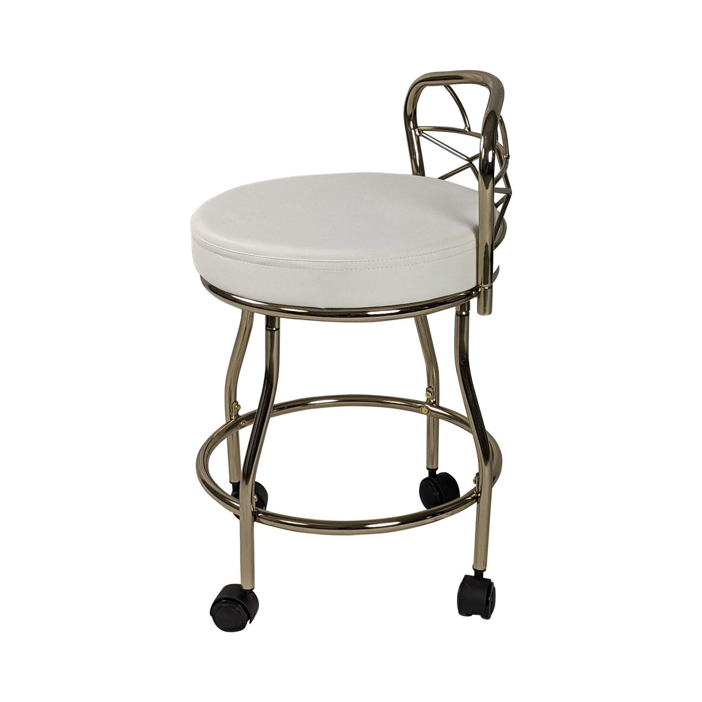 Tabouret de coiffeuse Diana à dossier en X de Carolina Living avec roulettes