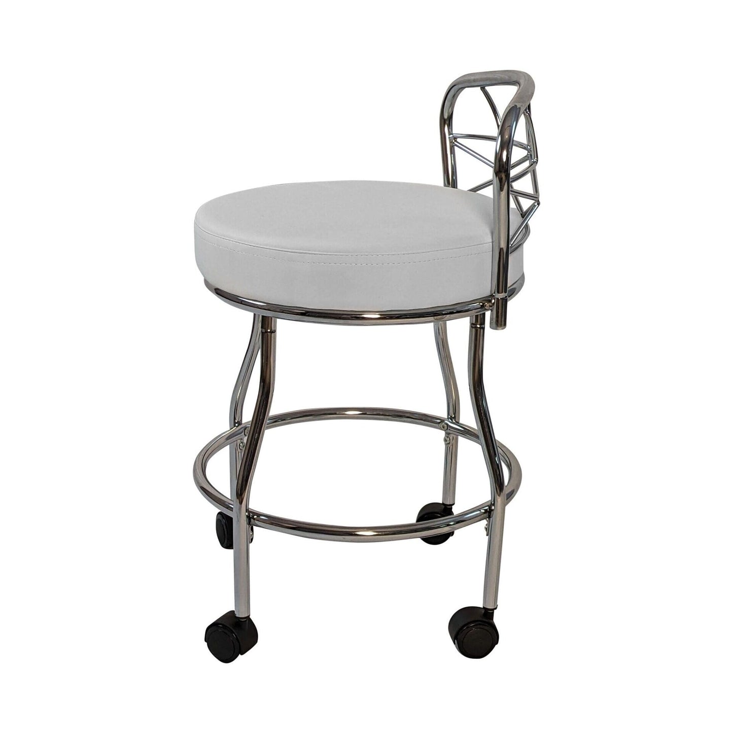 Tabouret de coiffeuse Diana à dossier en X de Carolina Living avec roulettes
