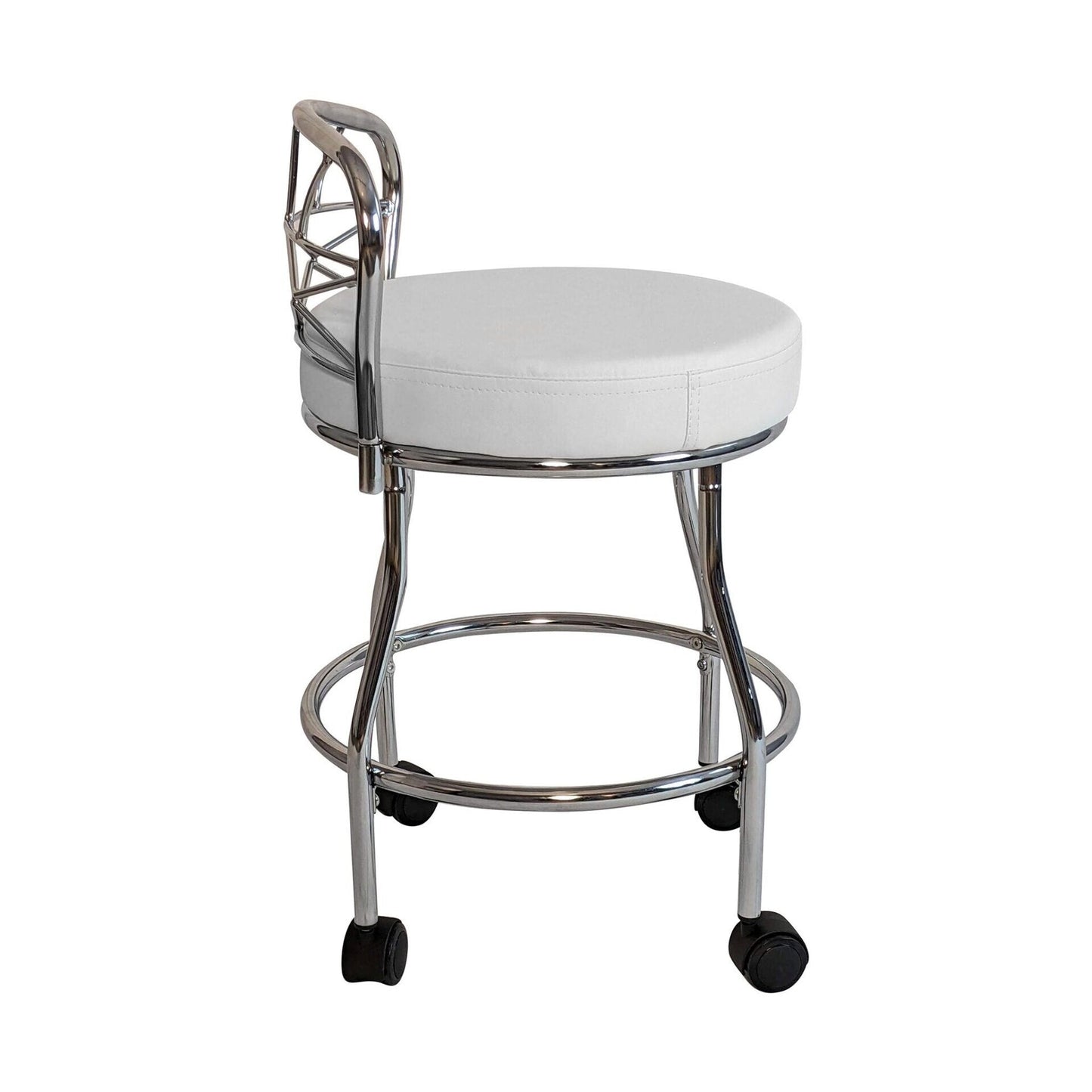 Tabouret de coiffeuse Diana à dossier en X de Carolina Living avec roulettes