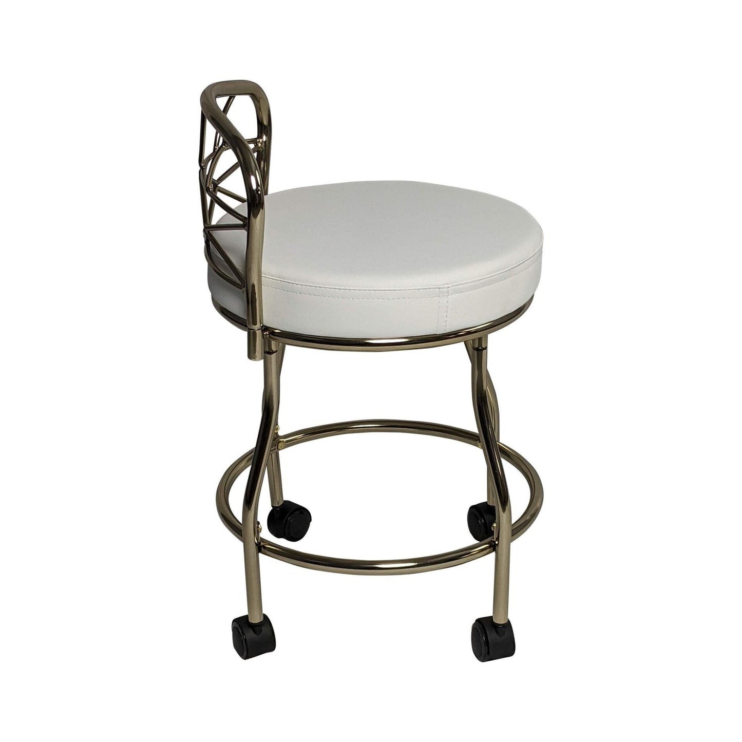 Tabouret de coiffeuse Diana à dossier en X de Carolina Living avec roulettes