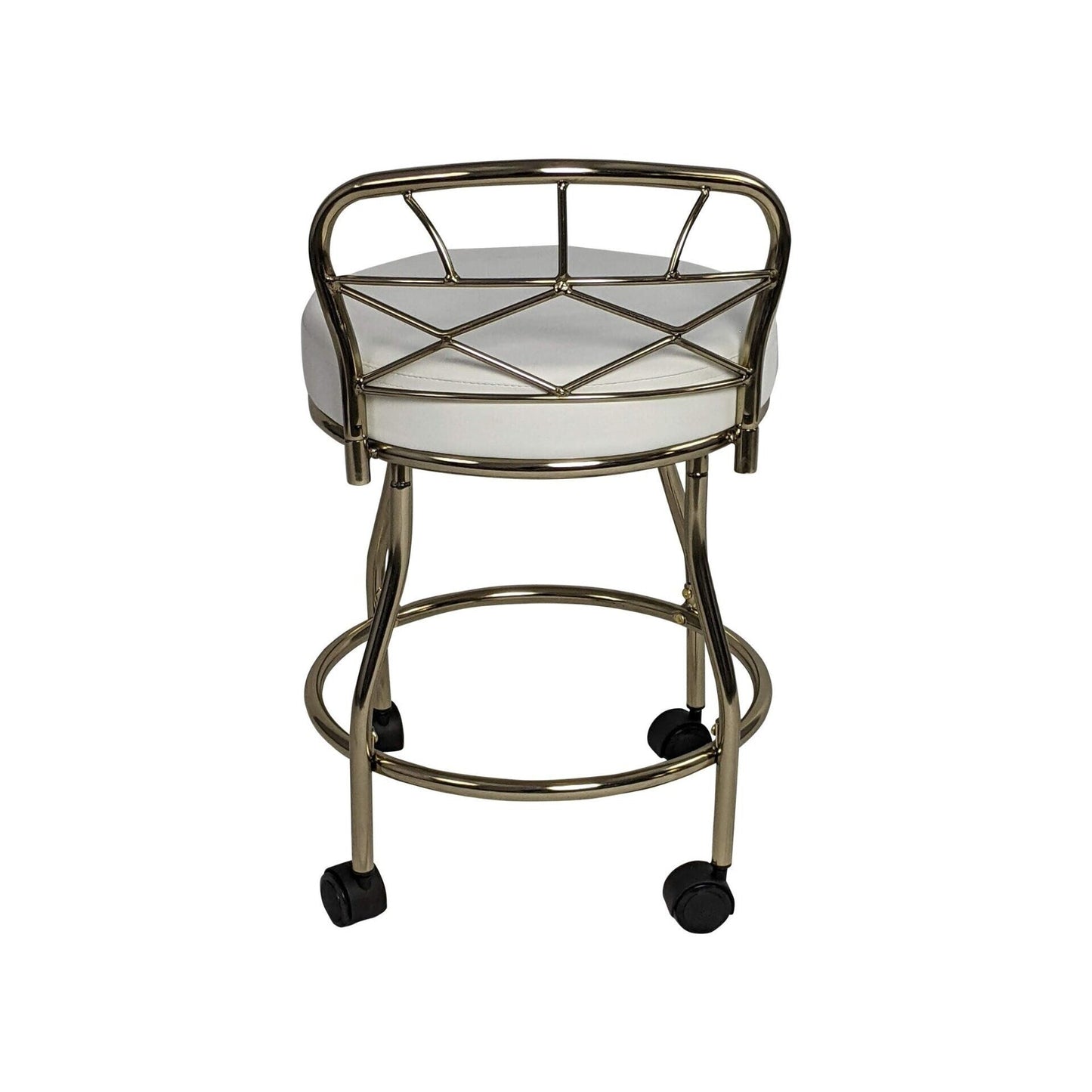 Tabouret de coiffeuse Diana à dossier en X de Carolina Living avec roulettes
