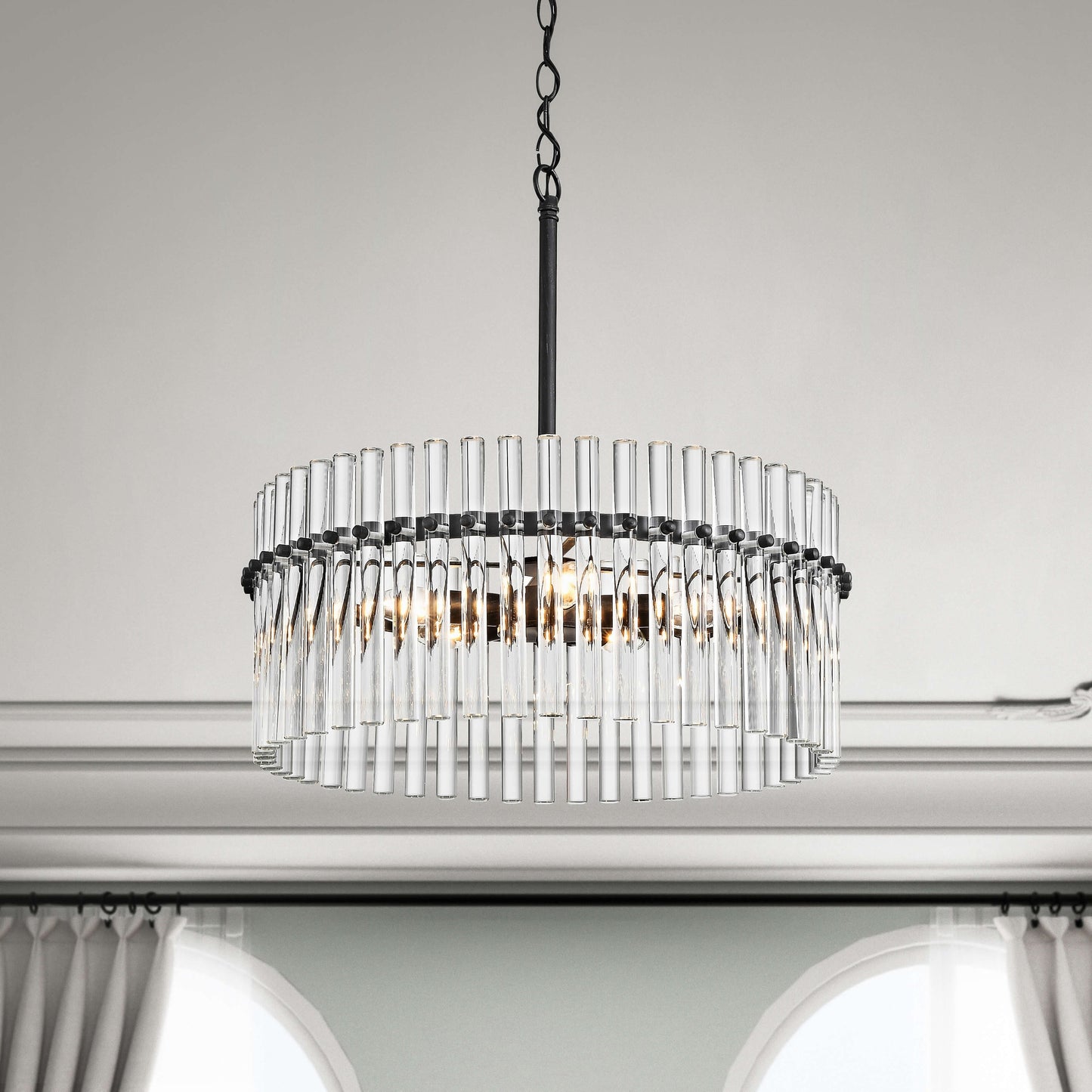 Luminaire suspendu en cristal Casandra à 5 lumières