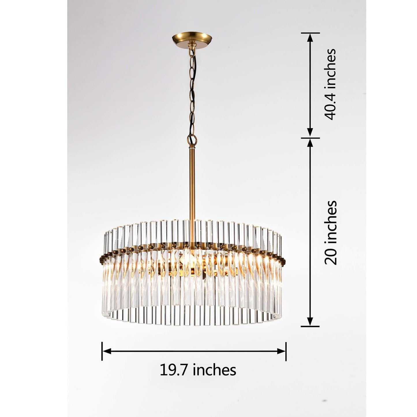 Luminaire suspendu en cristal Casandra à 5 lumières
