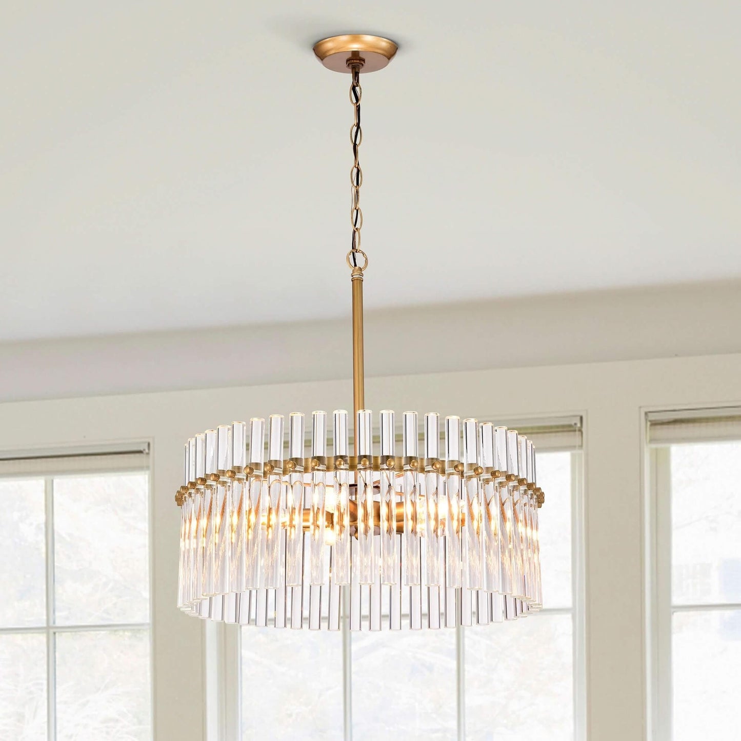Luminaire suspendu en cristal Casandra à 5 lumières