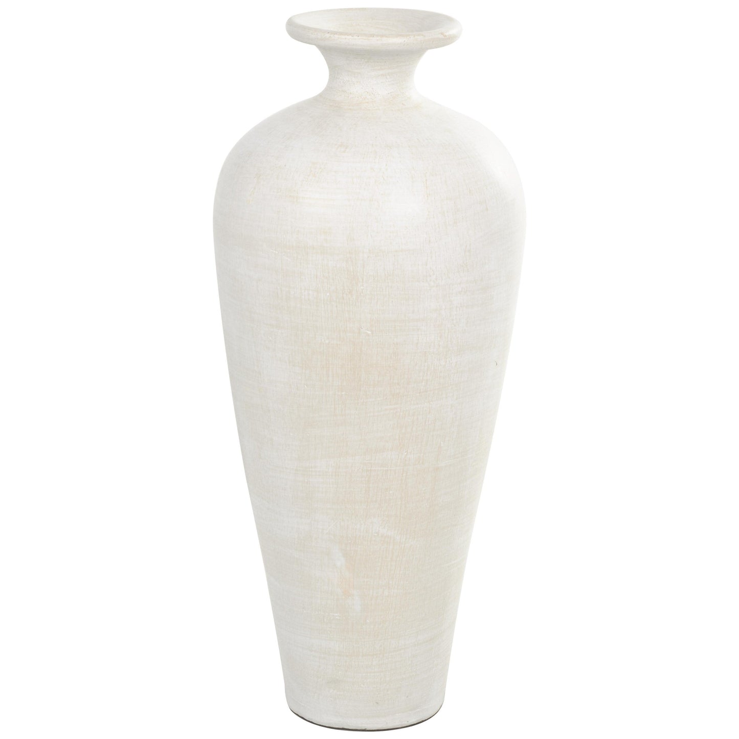 Vase décoratif en forme d'amphore, en céramique, de grande taille, pour le sol - Blanc - Roche River Decor