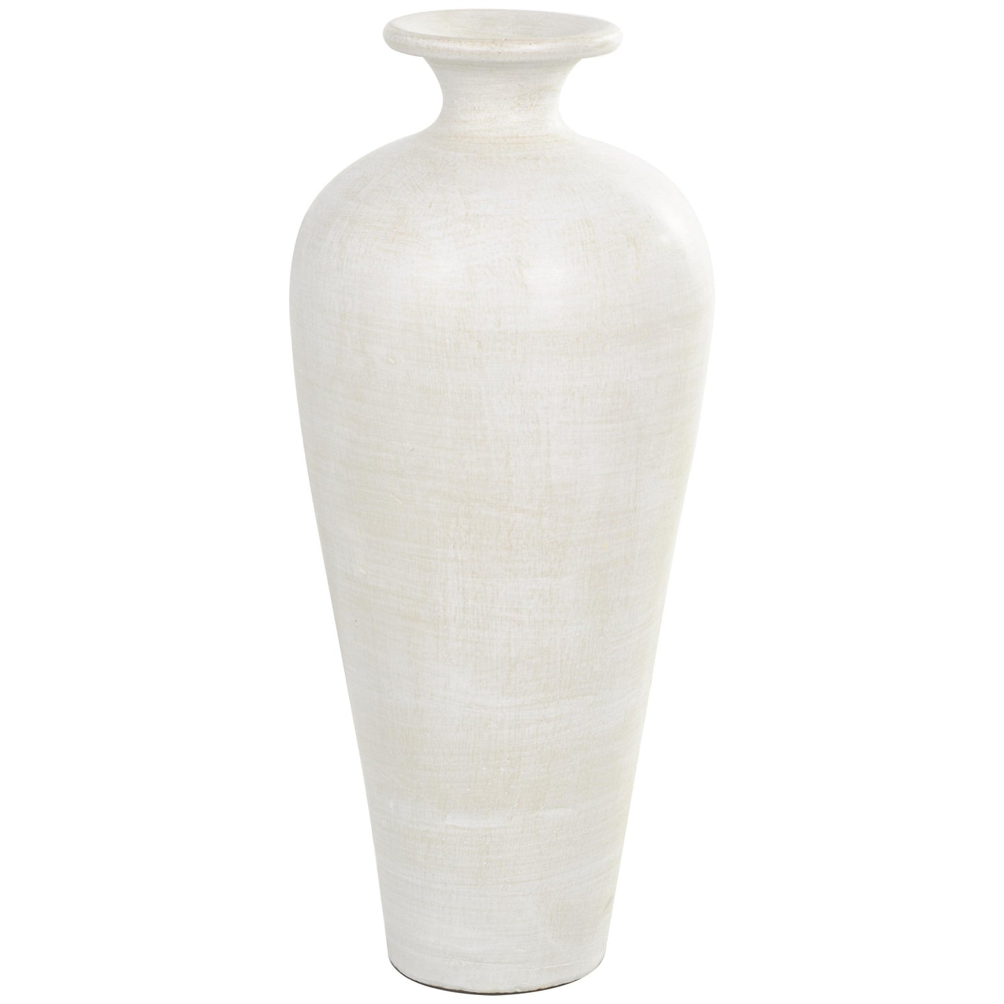 Vase décoratif en forme d'amphore, en céramique, de grande taille, pour le sol - Blanc - Roche River Decor