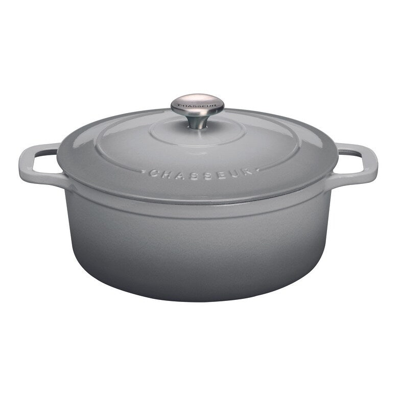 Poule à ragoût ronde en fonte d'acier émaillée Chasseur, 4,2 quarts