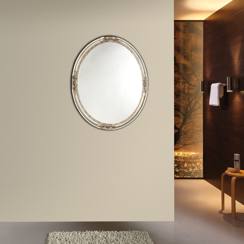 Miroir ovale argent antique Chloe