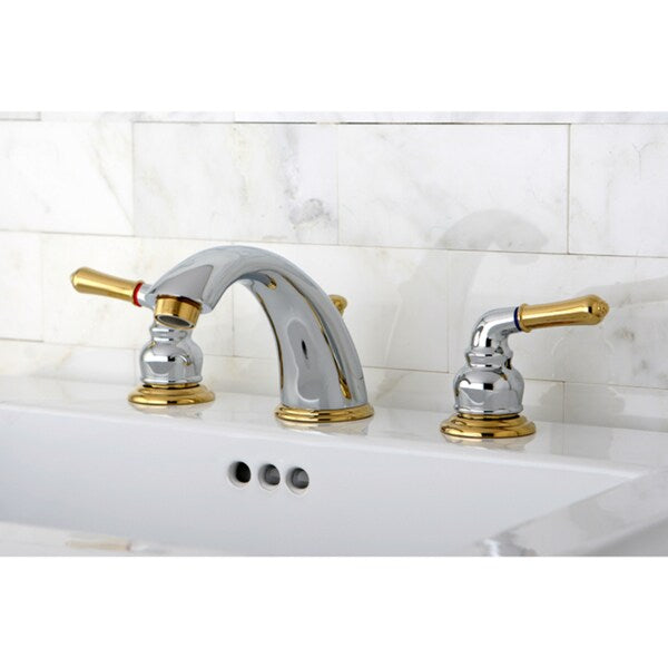 Robinet de salle de bain à large encrage, chromé/laiton poli