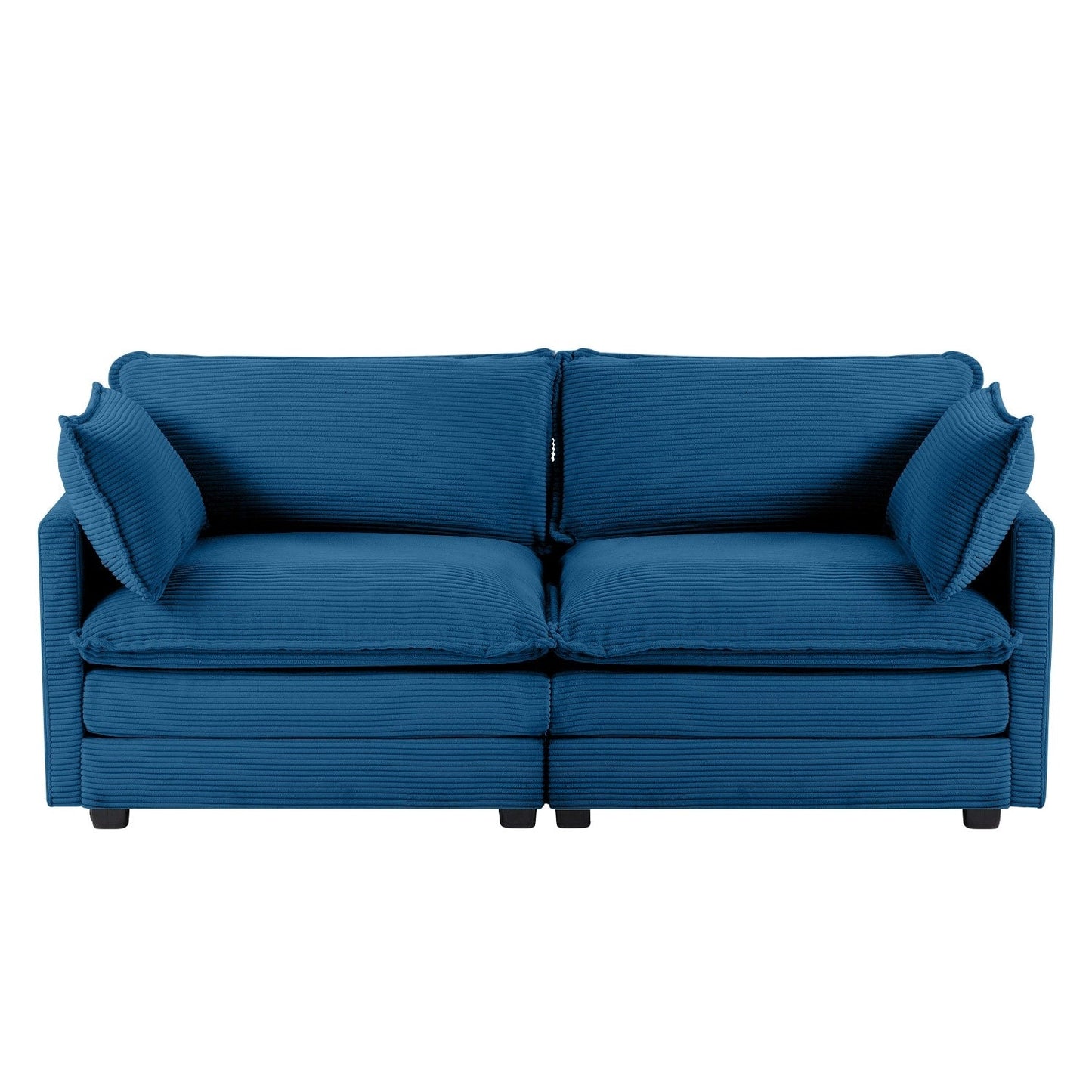 Canapé d'angle en velours côtelé avec ottomans amovibles et coussins ultra-doux pour le salon et la chambre à coucher
