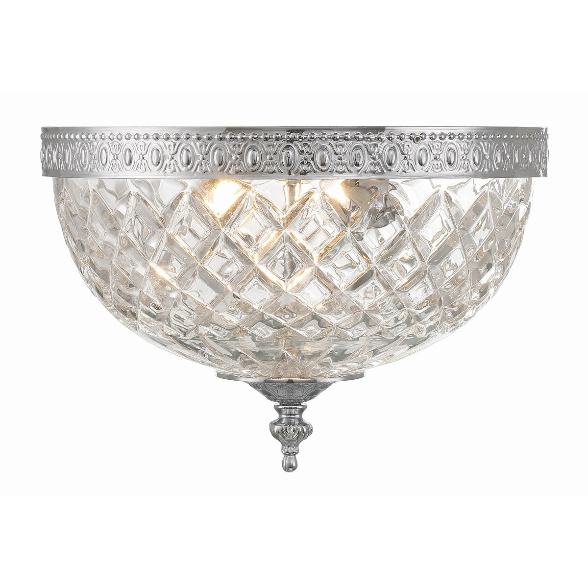 Crystorama Plafonnier encastrable à 2 lumières en cristal - 10W x 8H x 10D