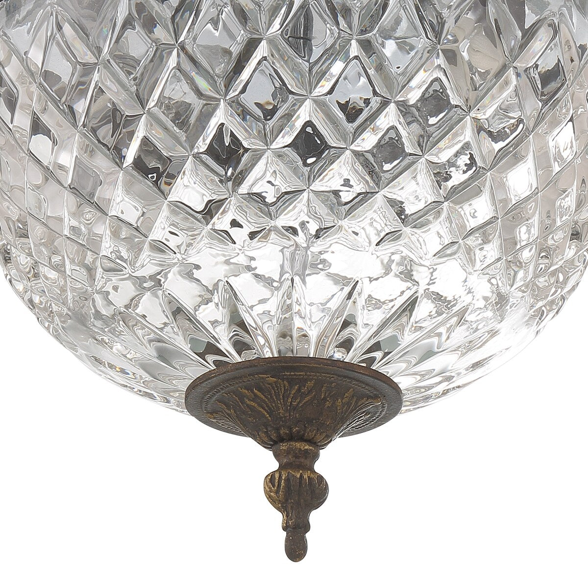 Crystorama Plafonnier encastrable à 2 lumières en cristal - 10W x 8H x 10D
