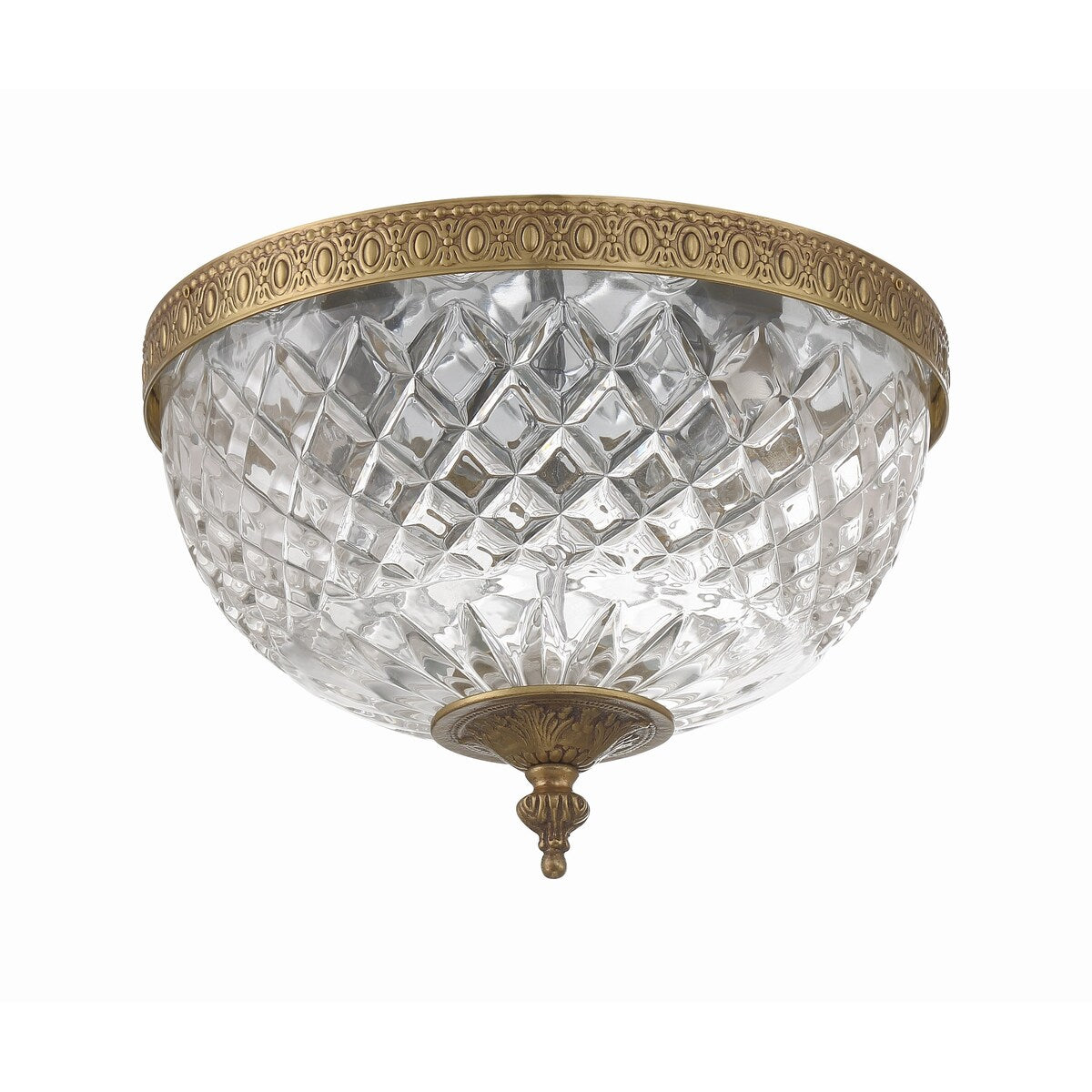 Crystorama Plafonnier encastrable à 2 lumières en cristal - 10W x 8H x 10D