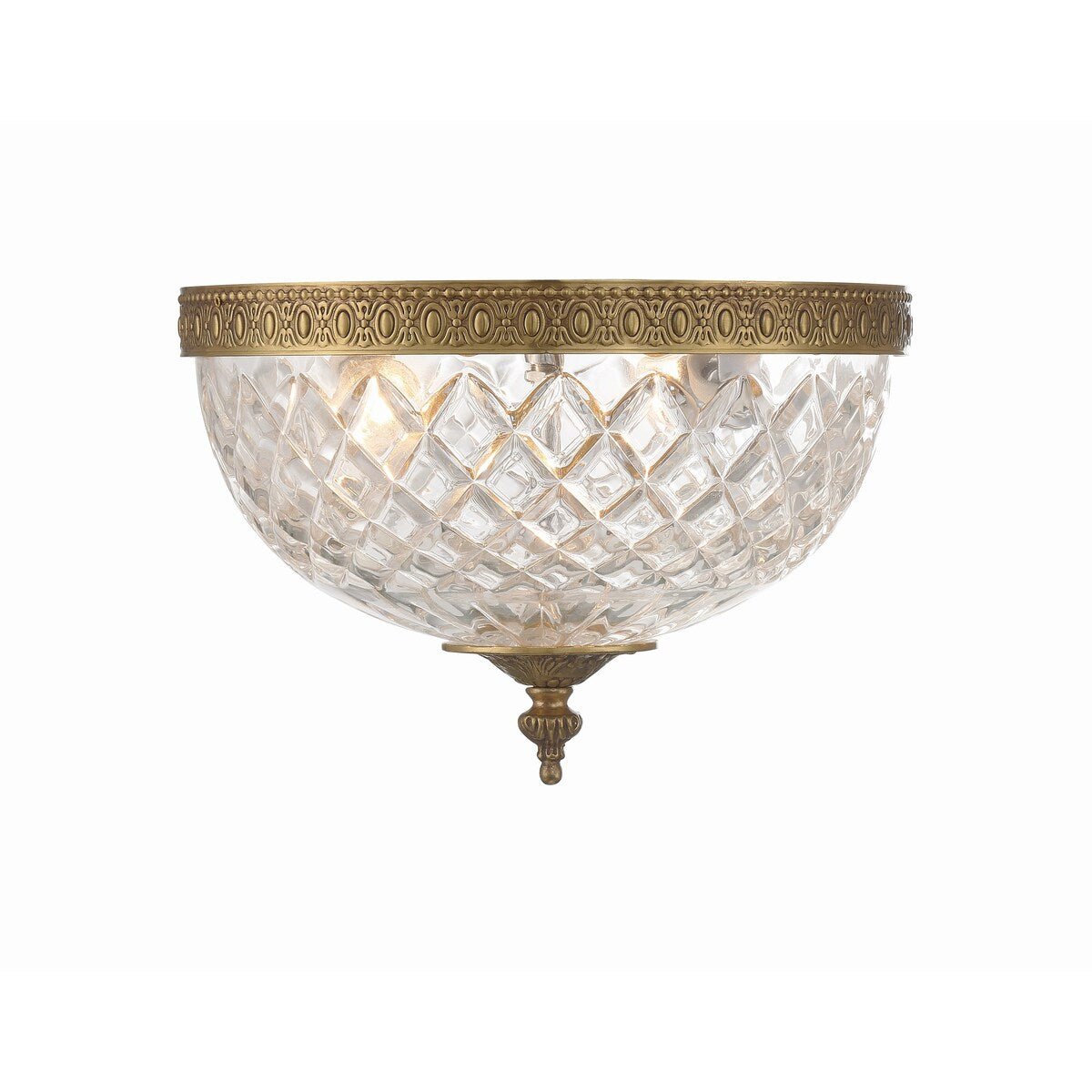 Crystorama Plafonnier encastrable à 2 lumières en cristal - 10W x 8H x 10D