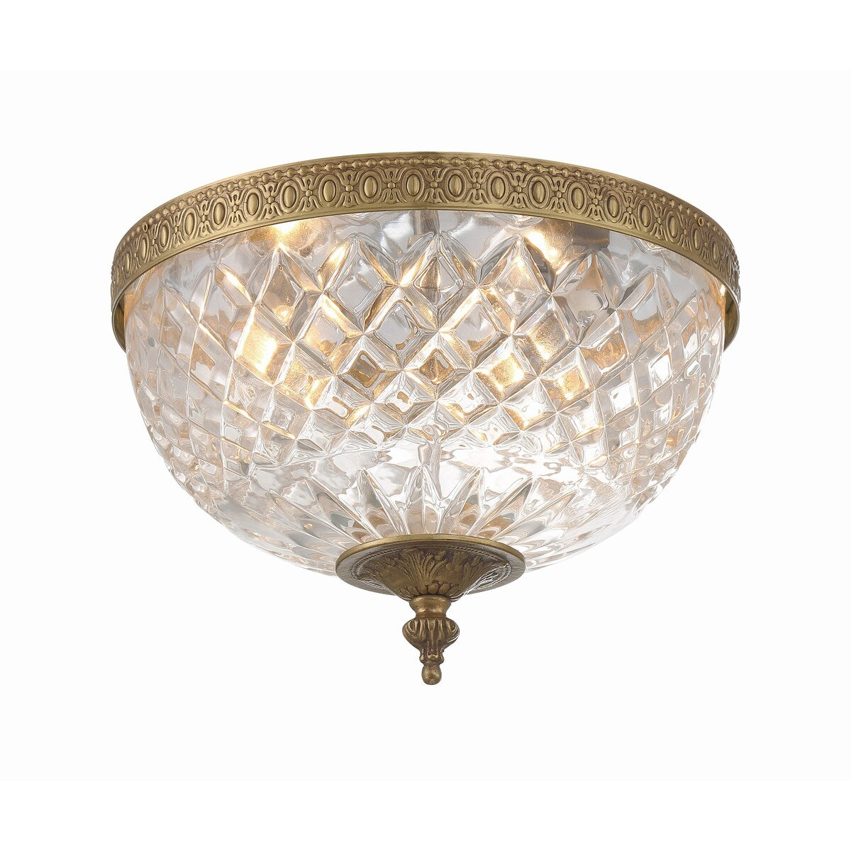 Crystorama Plafonnier encastrable à 2 lumières en cristal - 10W x 8H x 10D