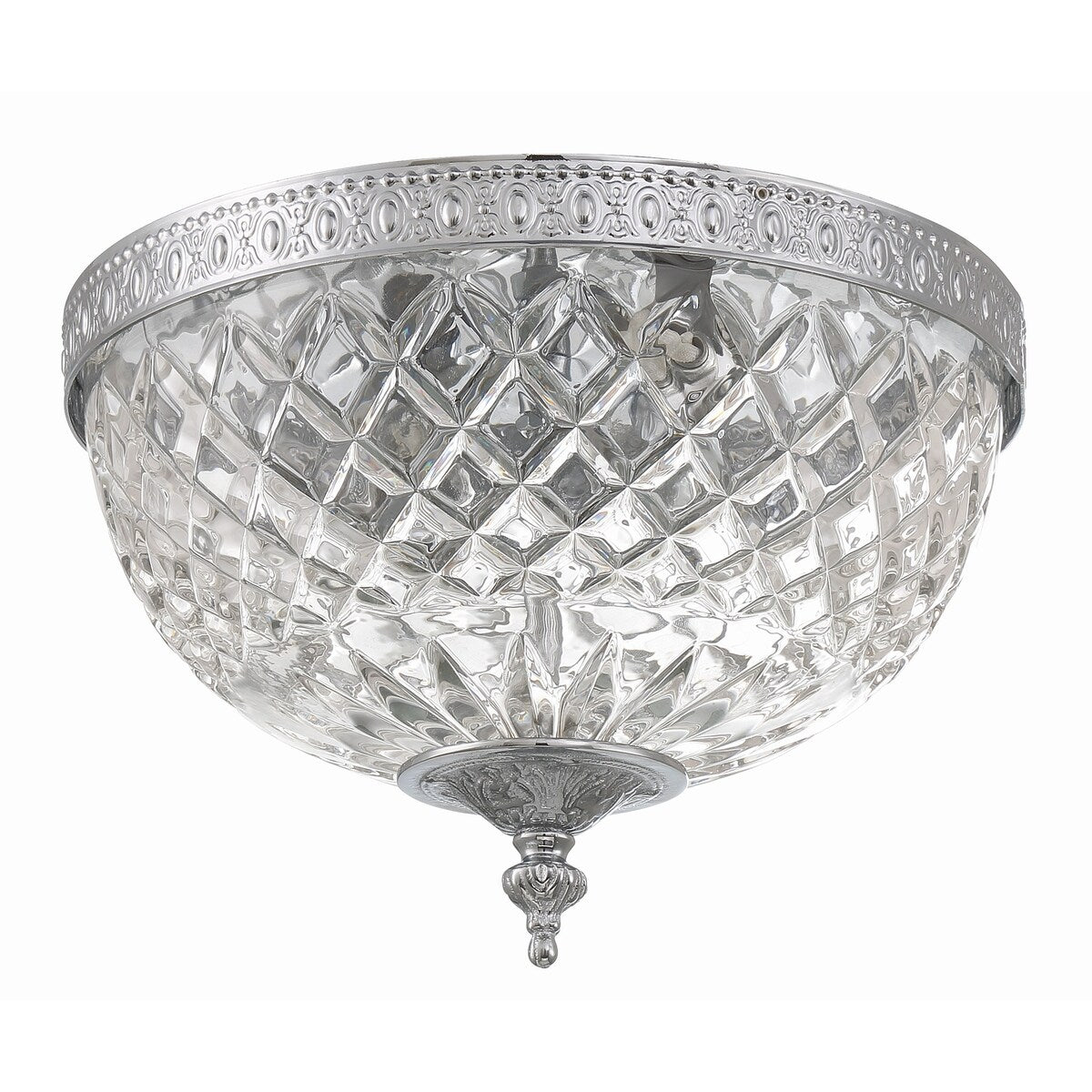 Crystorama Plafonnier encastrable à 2 lumières en cristal - 10W x 8H x 10D