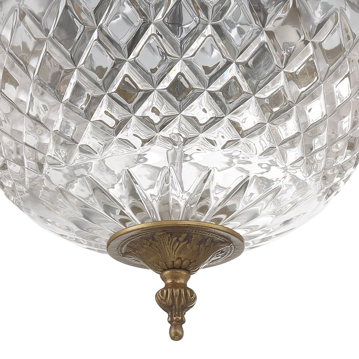 Crystorama Plafonnier encastrable à 2 lumières en cristal - 10W x 8H x 10D