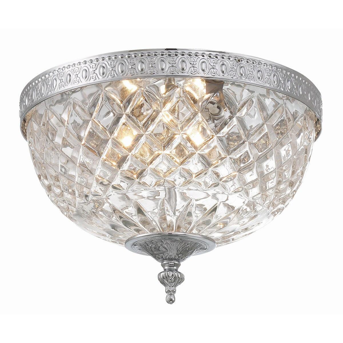 Crystorama Plafonnier encastrable à 2 lumières en cristal - 10W x 8H x 10D